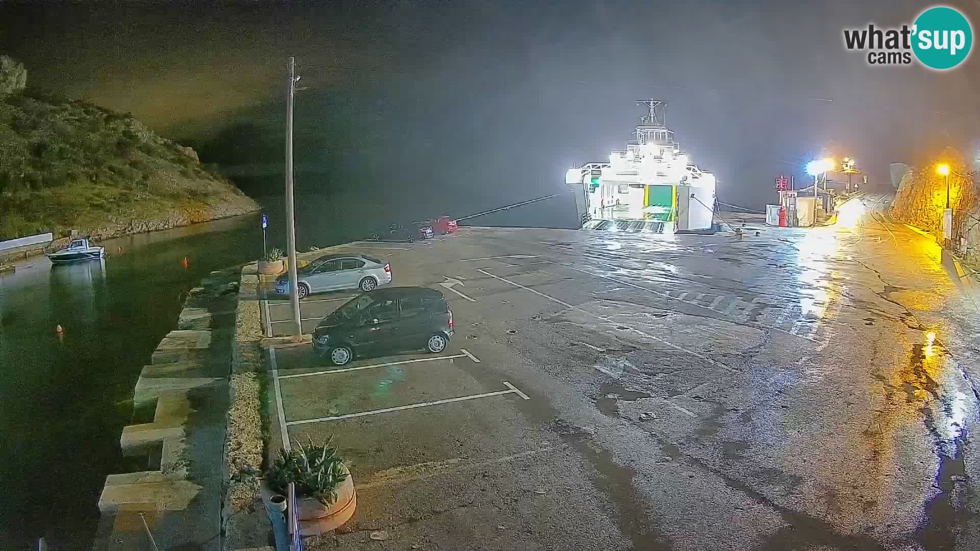 Webcam Fährhafen Prizna – zur Insel Pag