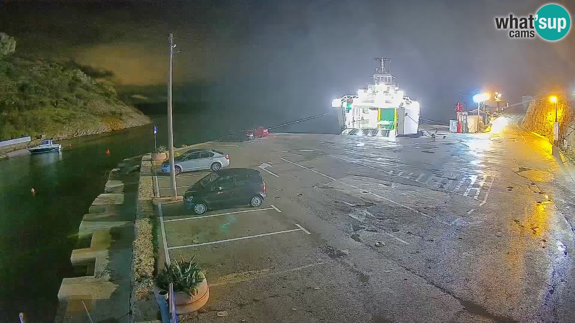 Webcam Fährhafen Prizna – zur Insel Pag
