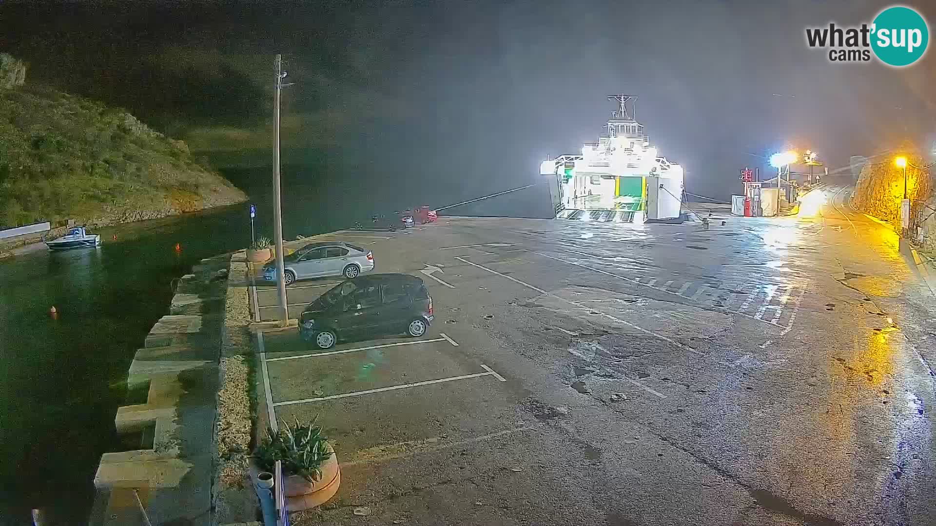 Webcam Fährhafen Prizna – zur Insel Pag