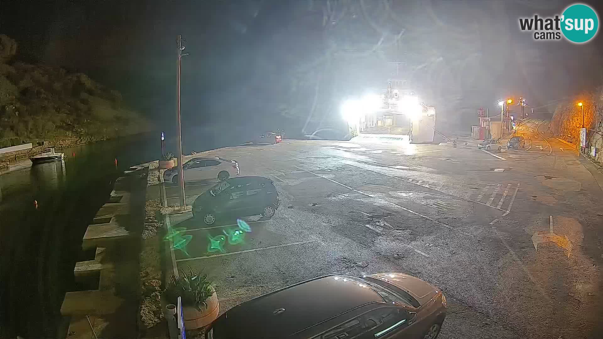 Webcam port de ferry de Prizna – vers l’île de Pag