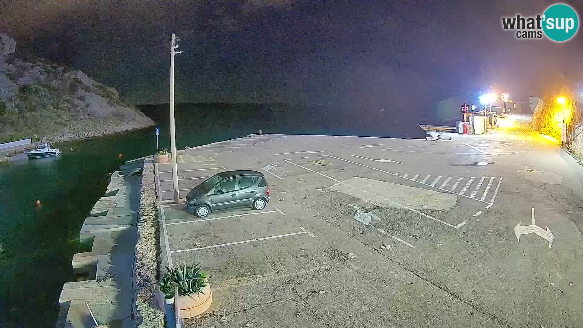 Webcam port de ferry de Prizna – vers l’île de Pag