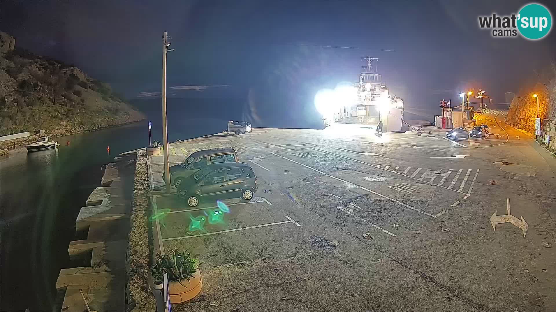 Webcam port de ferry de Prizna – vers l’île de Pag