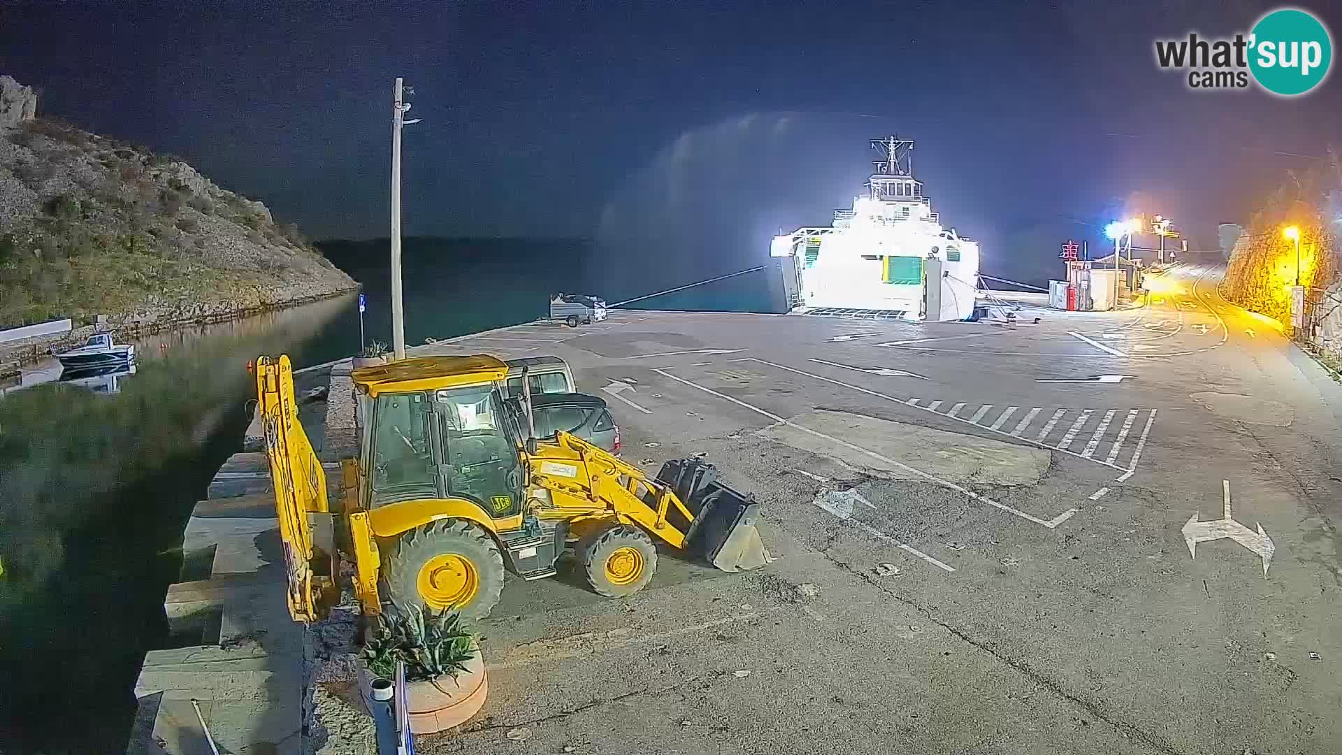 Webcam port de ferry de Prizna – vers l’île de Pag
