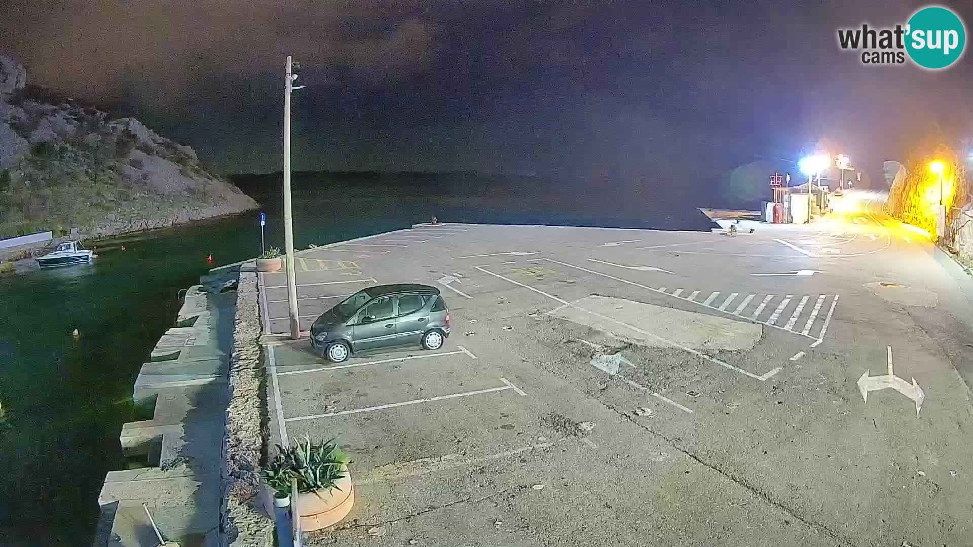 Webcam port de ferry de Prizna – vers l’île de Pag