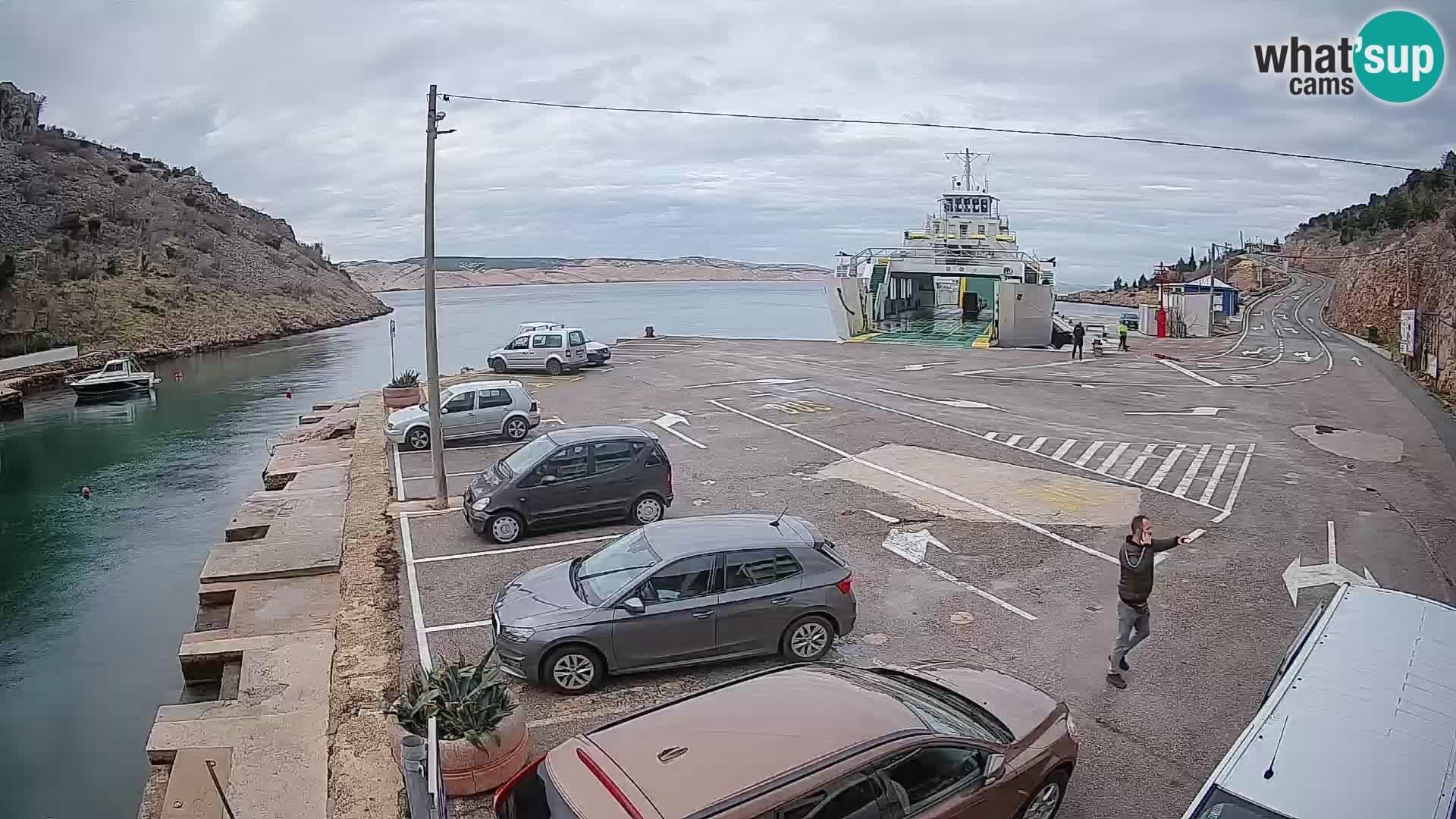 Webcam Fährhafen Prizna – zur Insel Pag