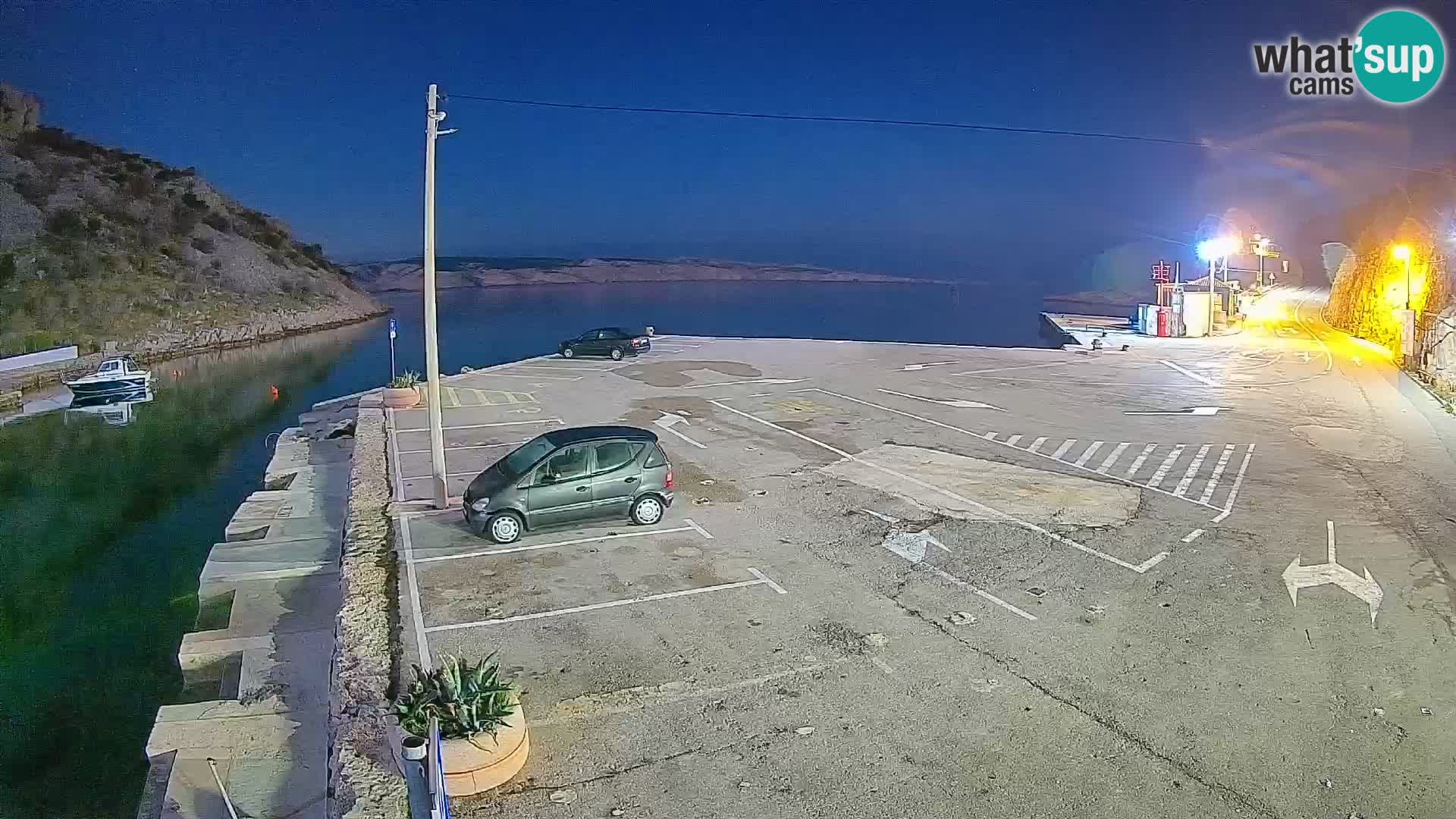 Webcam Fährhafen Prizna – zur Insel Pag