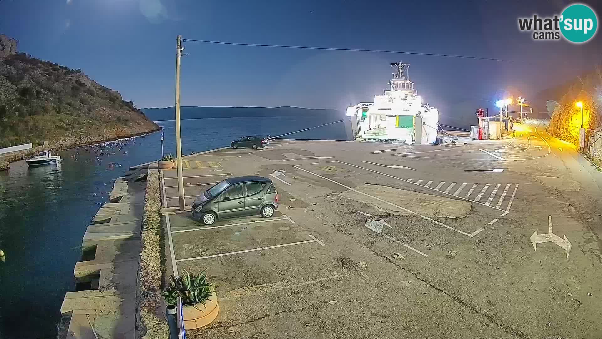 Webcam Prizna ferry port to Pag island