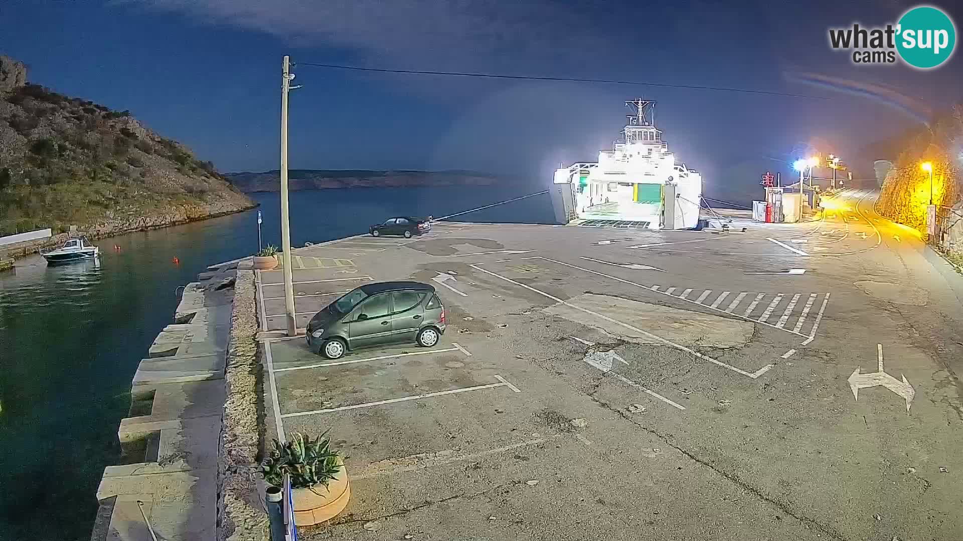 Webcam Prizna ferry port to Pag island