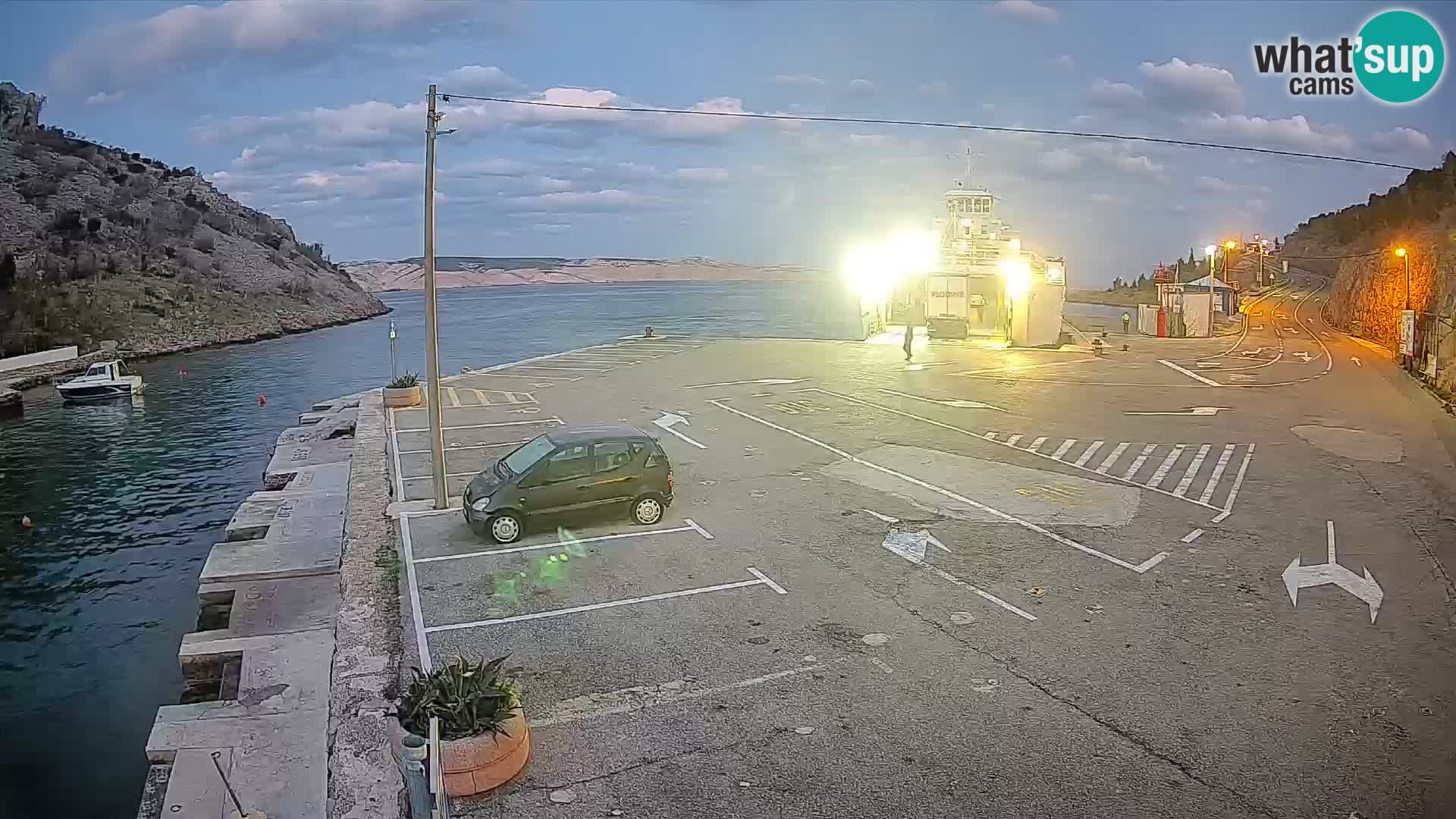 Webcam Fährhafen Prizna – zur Insel Pag
