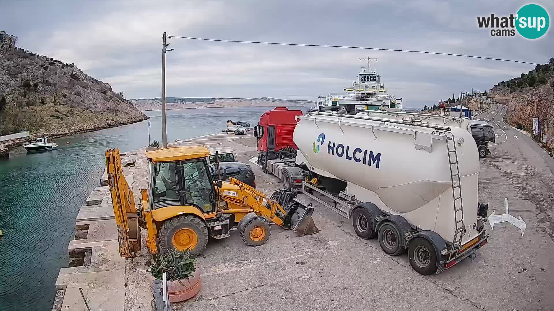 Webcam Fährhafen Prizna – zur Insel Pag