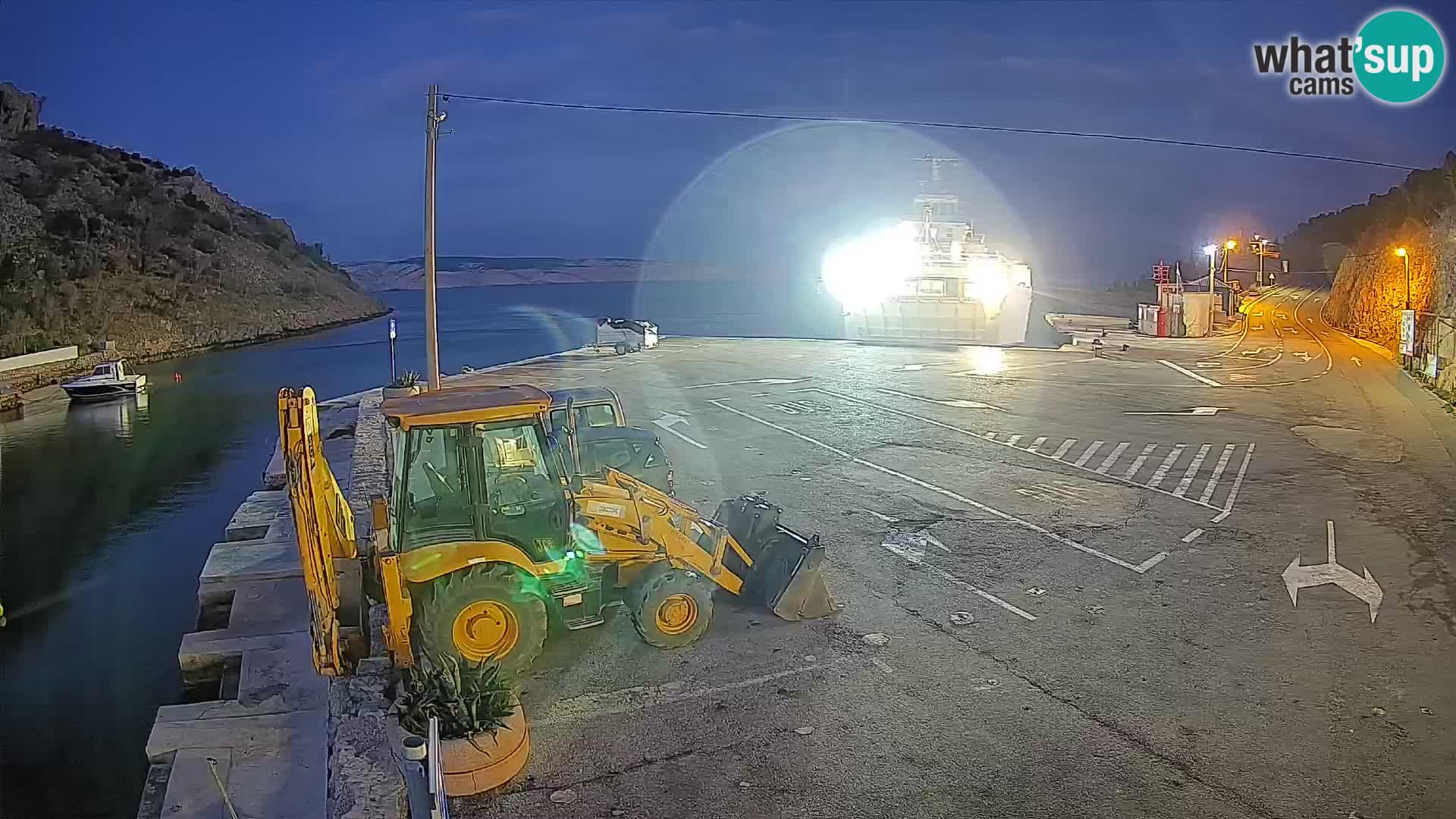 Webcam port de ferry de Prizna – vers l’île de Pag