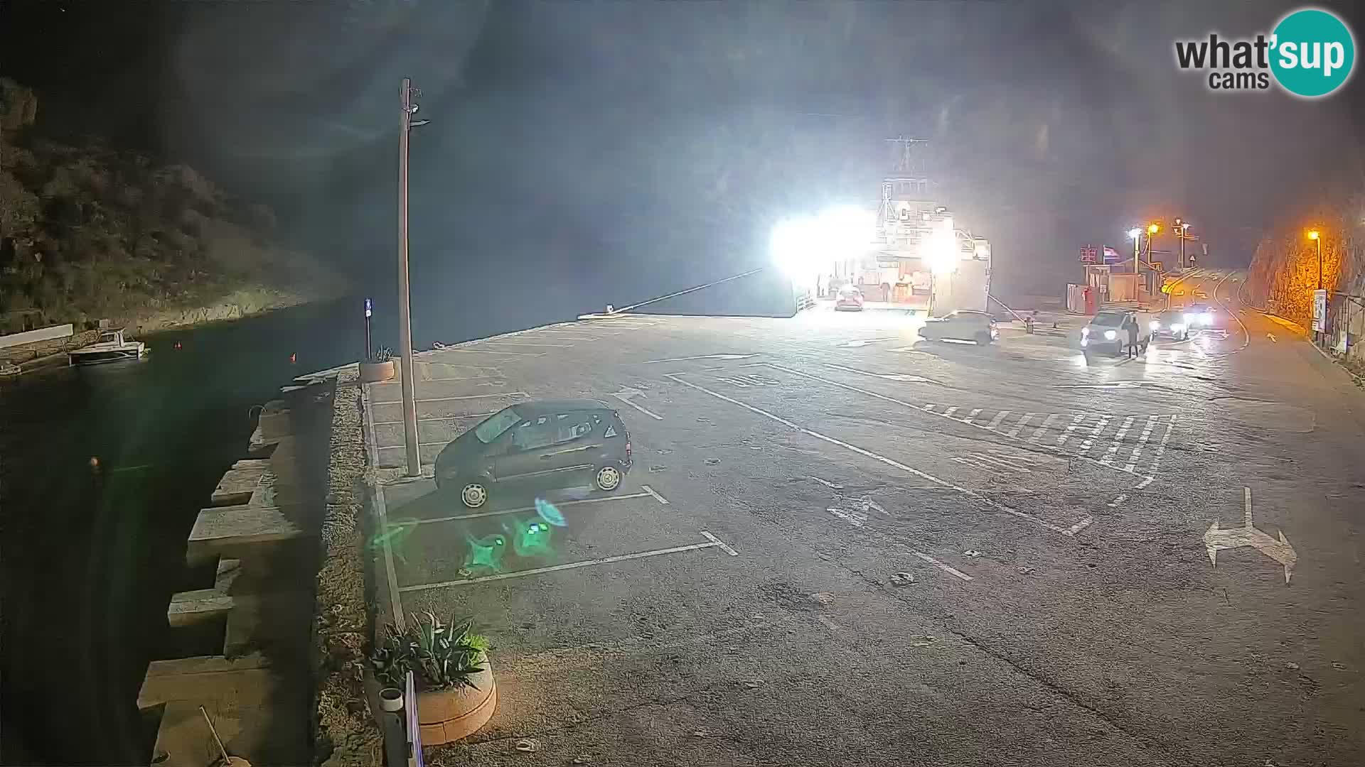 Webcam port de ferry de Prizna – vers l’île de Pag