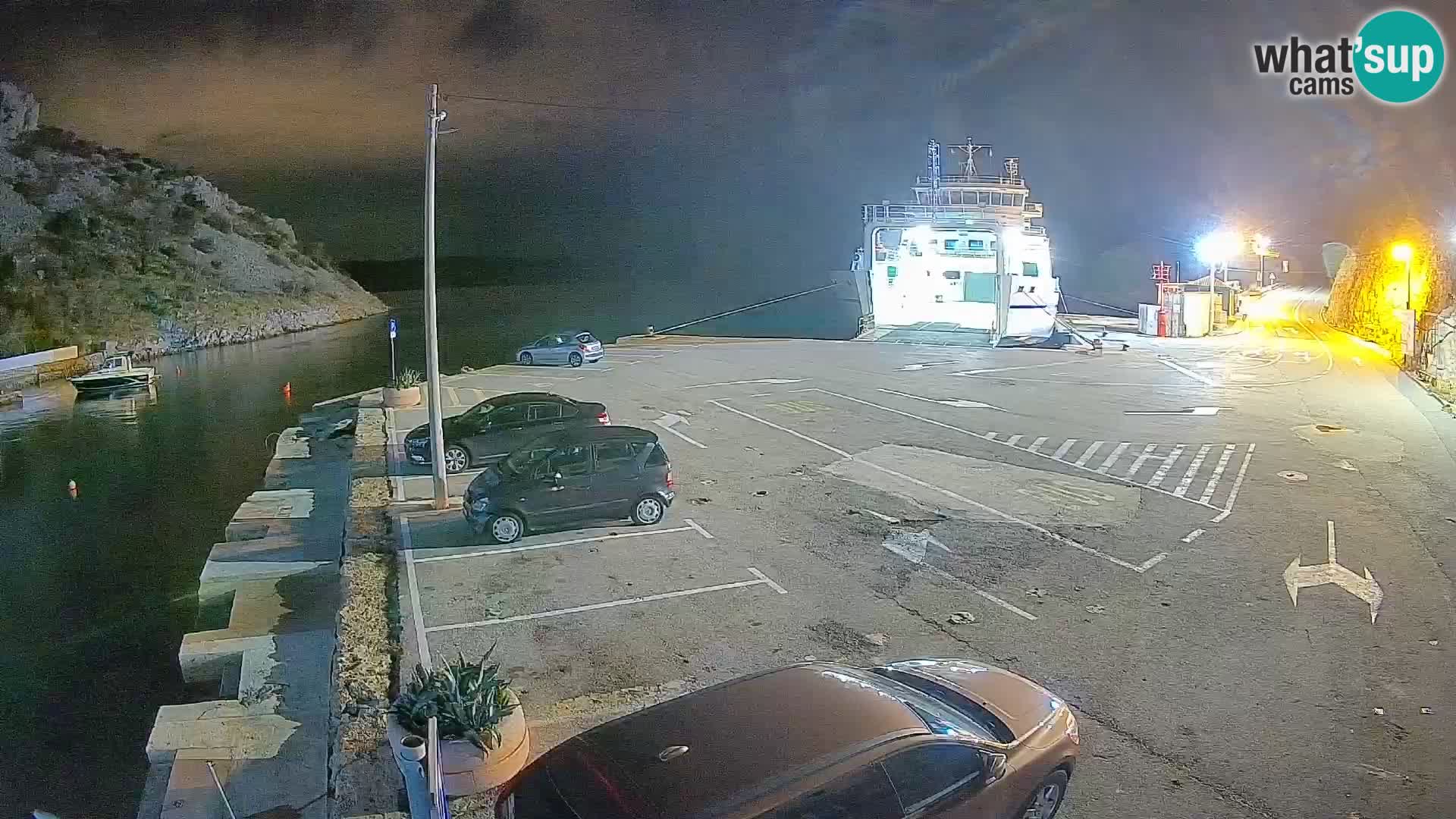 Webcam Fährhafen Prizna – zur Insel Pag
