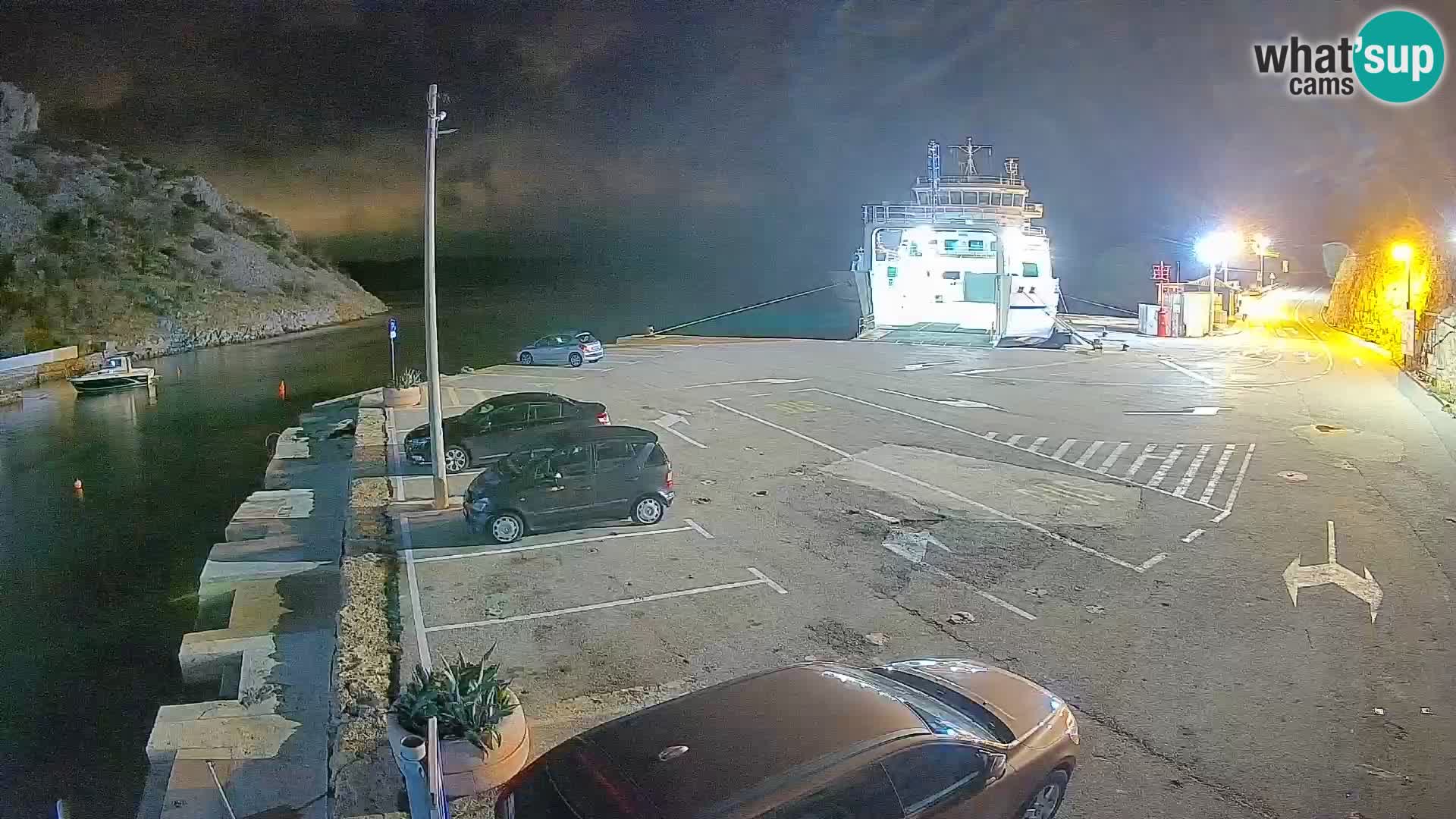 Webcam Fährhafen Prizna – zur Insel Pag