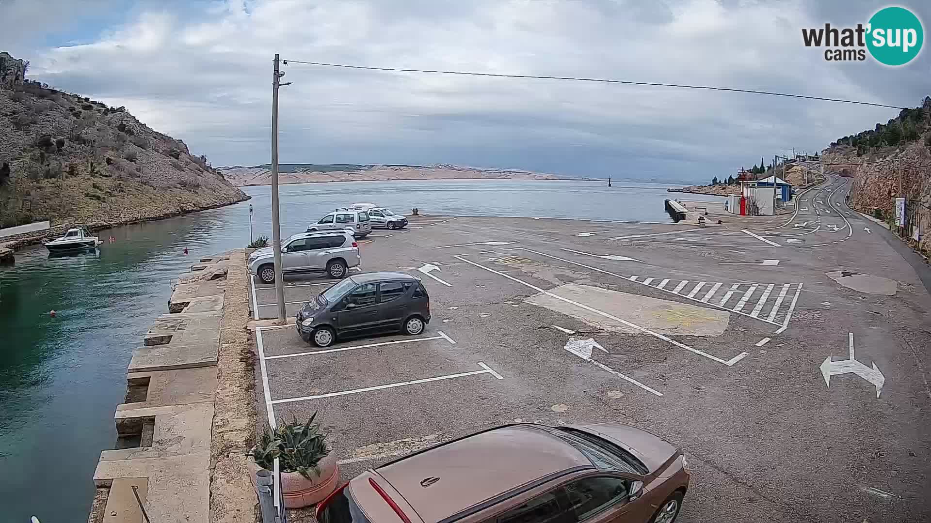 Webcam Fährhafen Prizna – zur Insel Pag