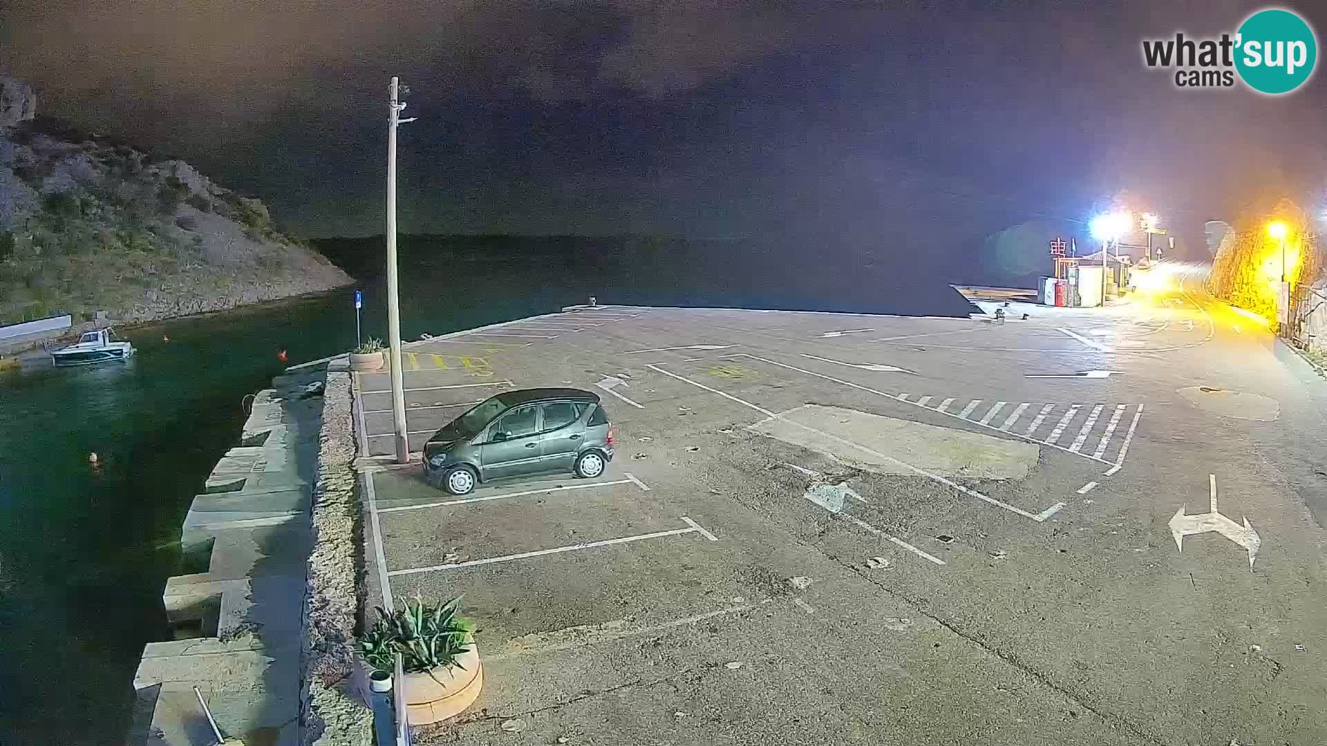 Webcam port de ferry de Prizna – vers l’île de Pag