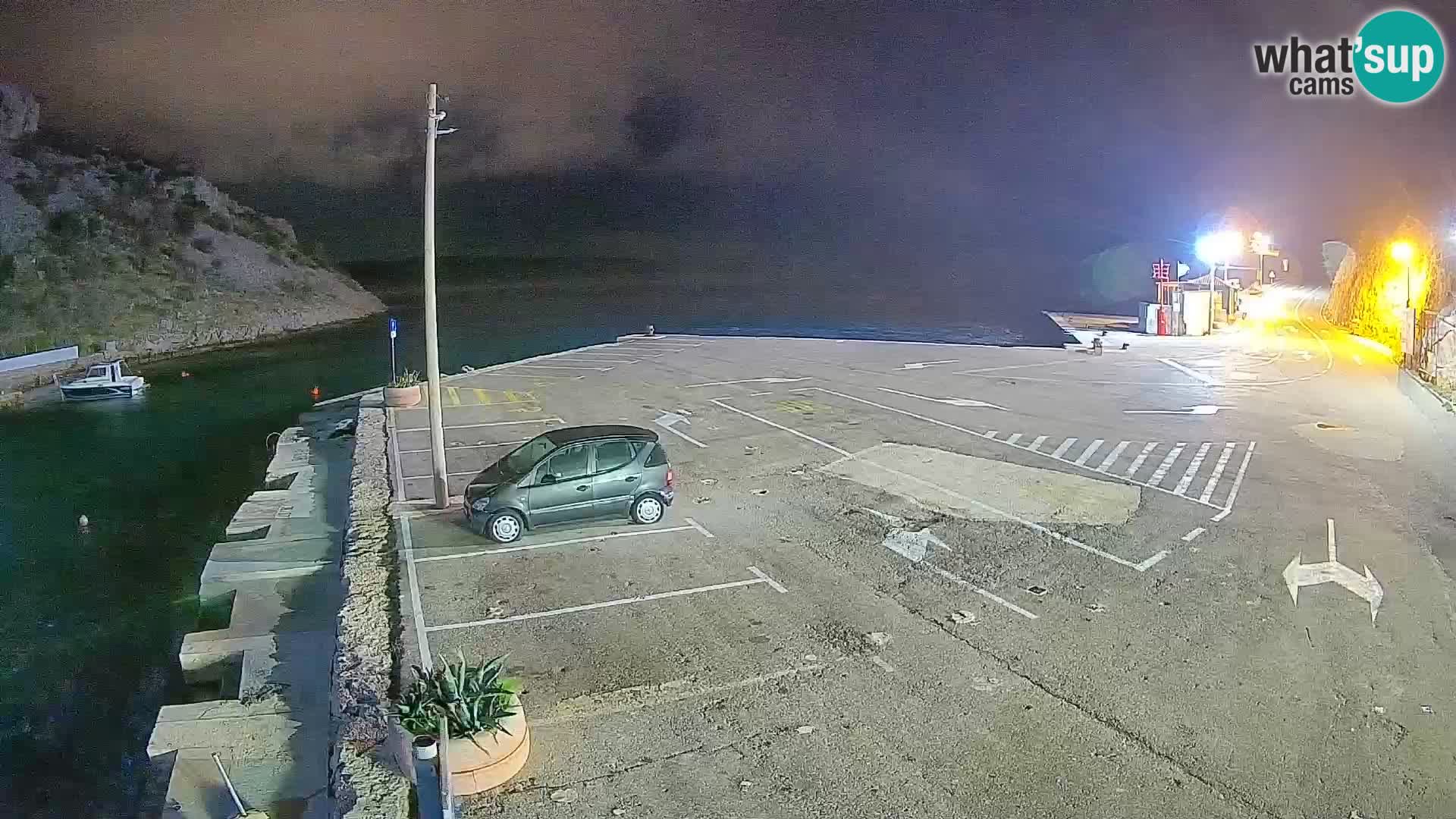 Webcam port de ferry de Prizna – vers l’île de Pag