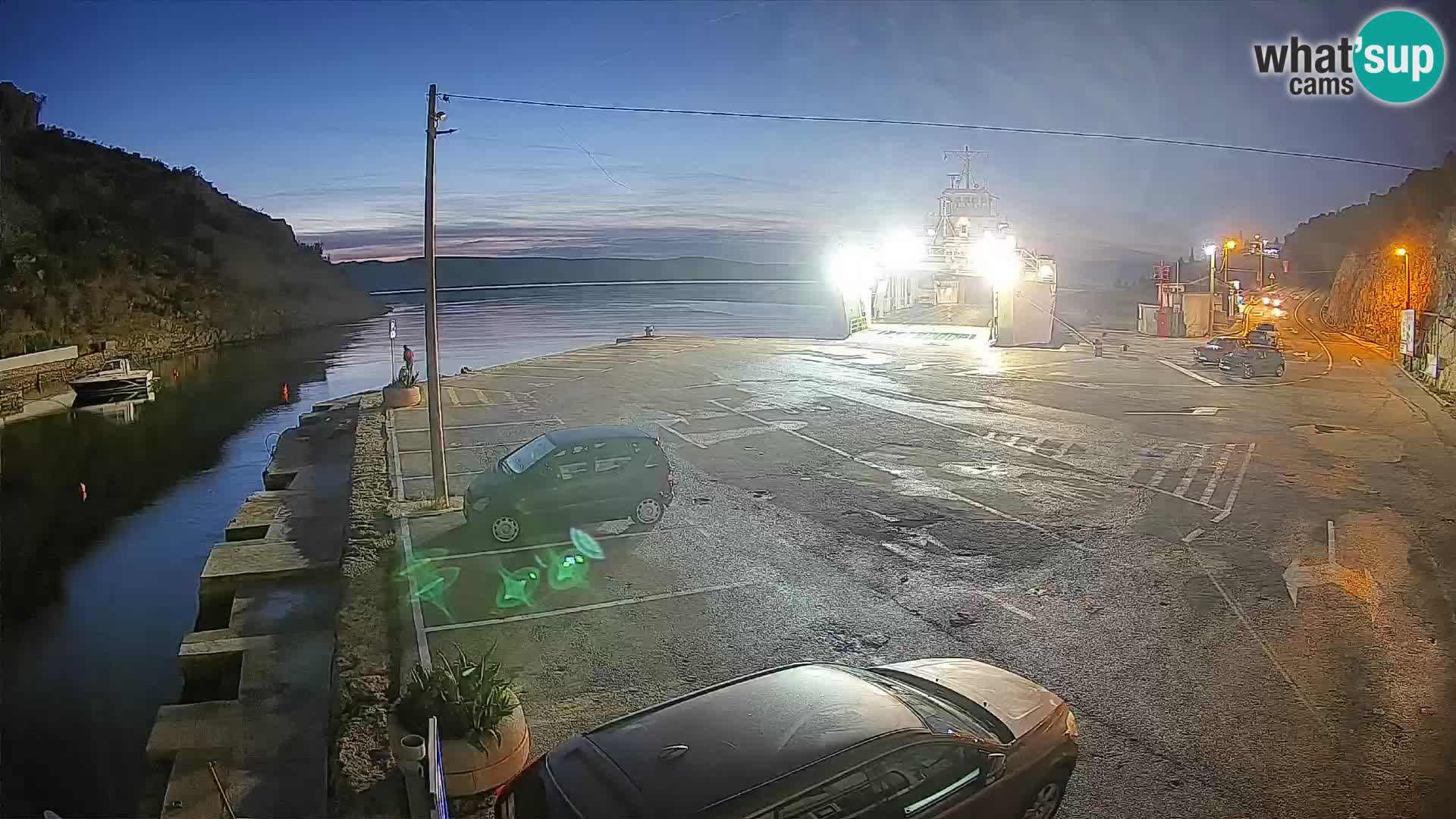 Webcam Fährhafen Prizna – zur Insel Pag