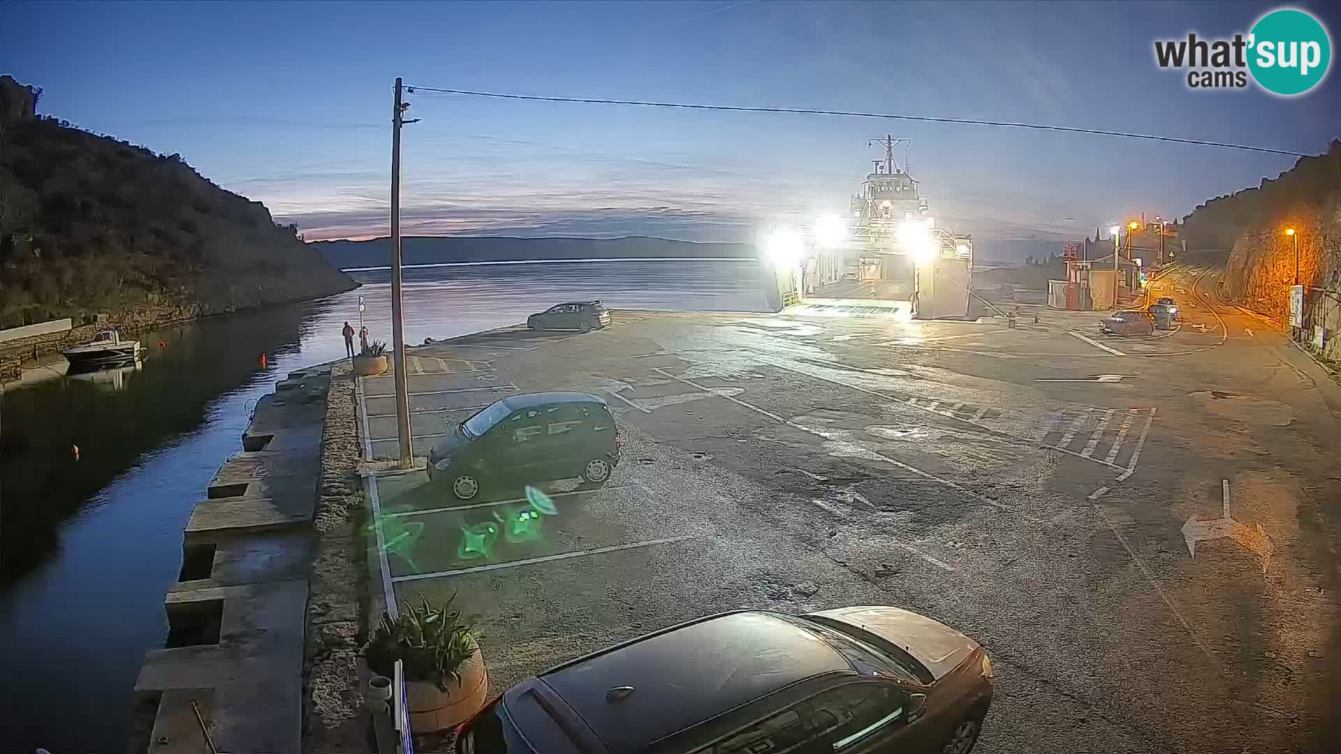 Webcam Fährhafen Prizna – zur Insel Pag