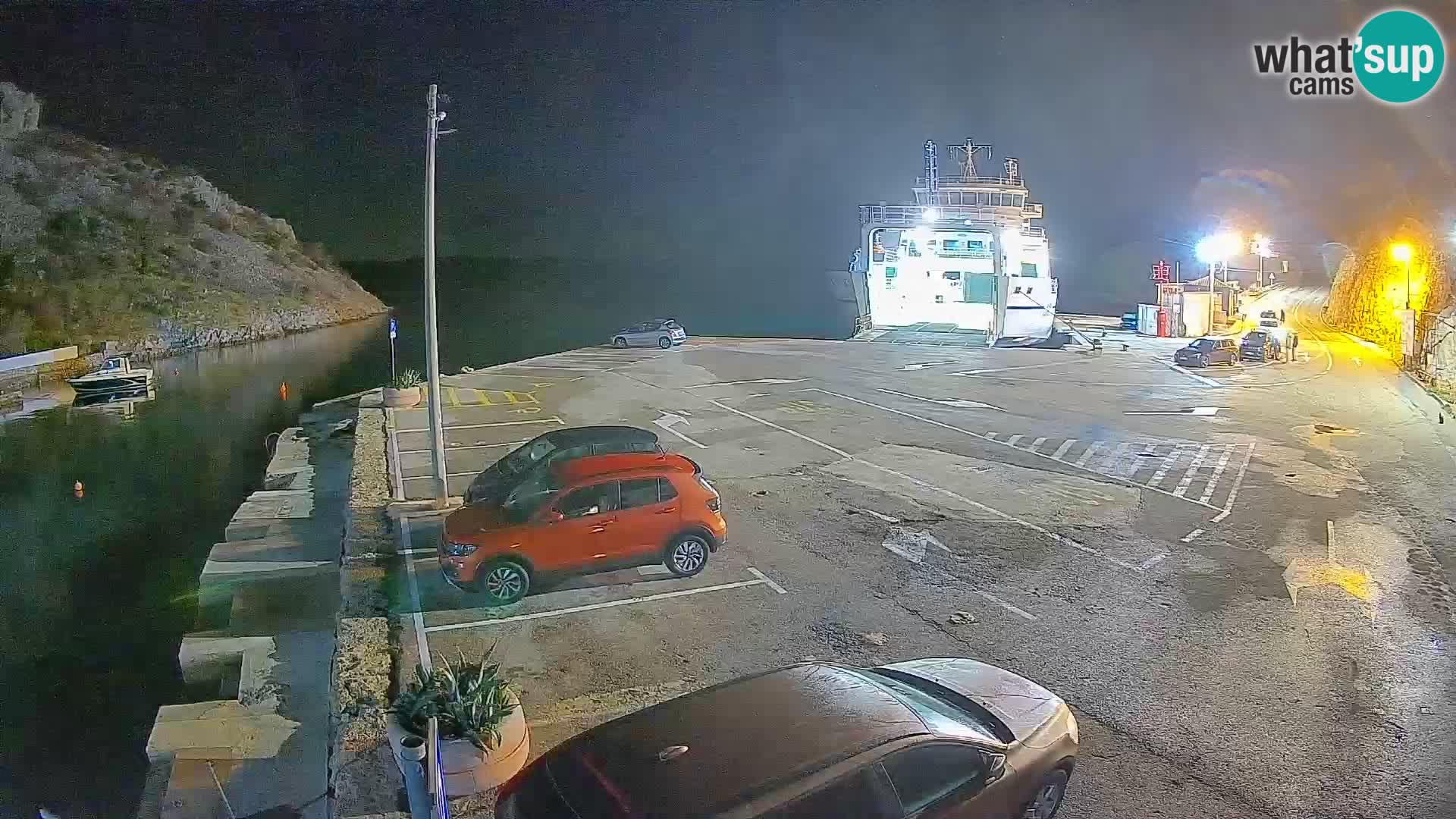 Webcam Fährhafen Prizna – zur Insel Pag