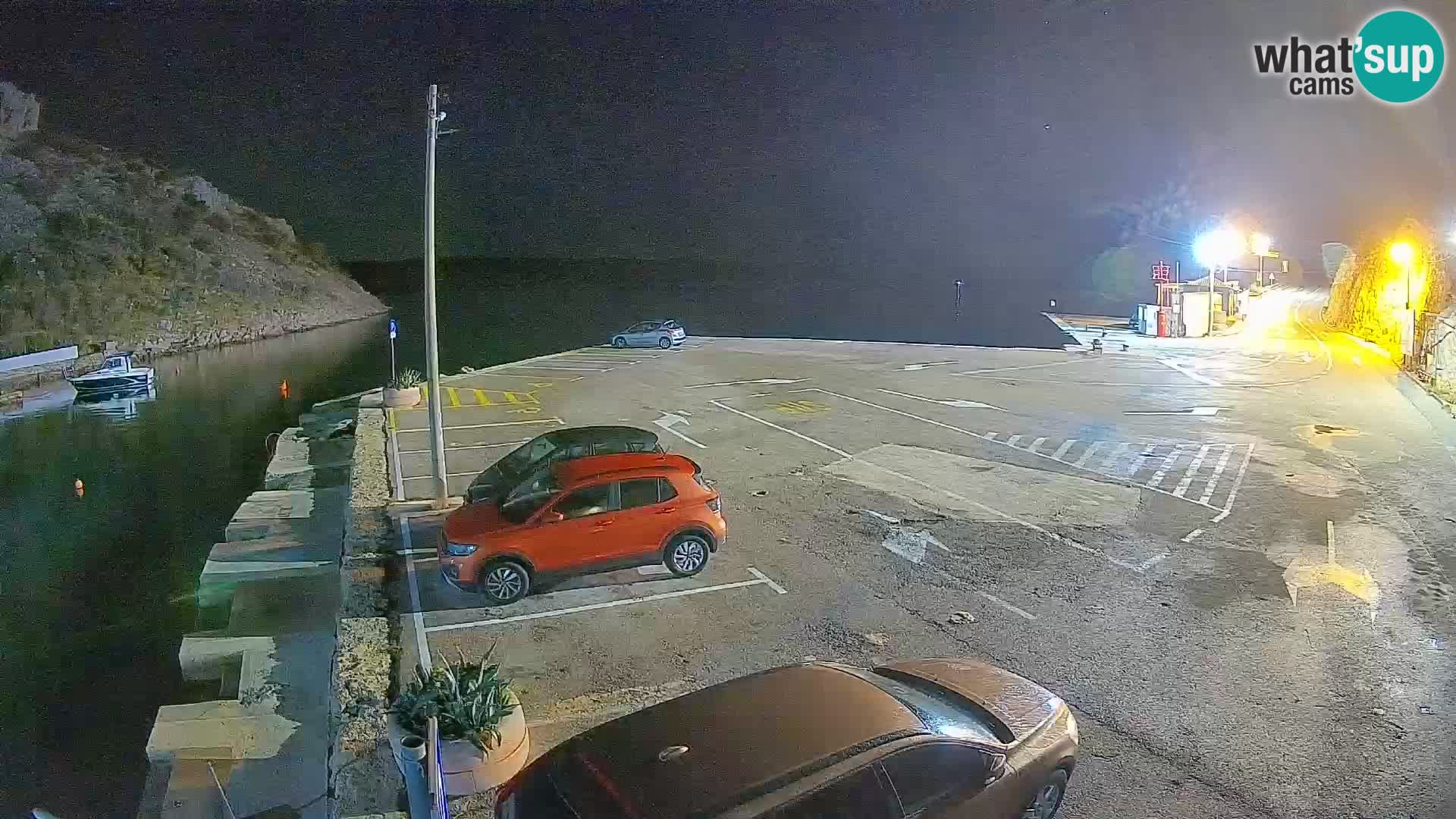 Webcam Prizna ferry port to Pag island