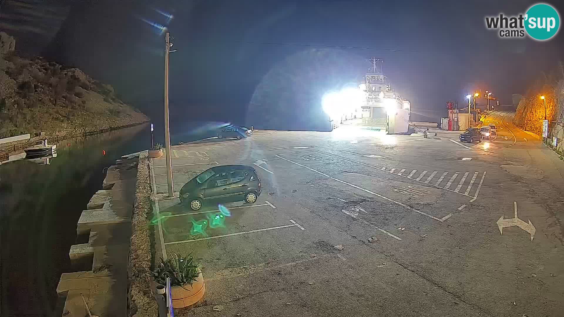 Webcam port de ferry de Prizna – vers l’île de Pag