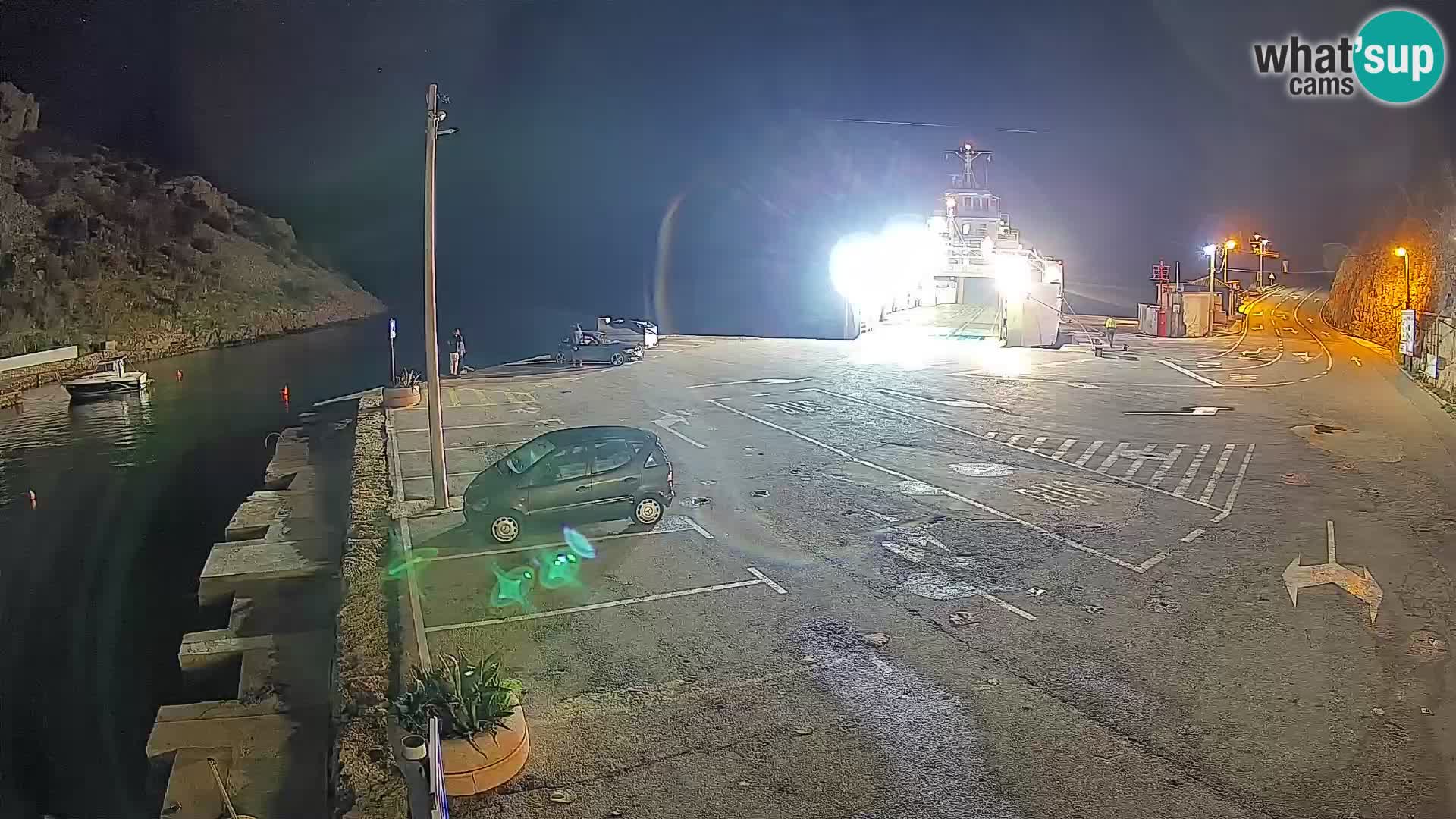 Webcam Prizna ferry port to Pag island