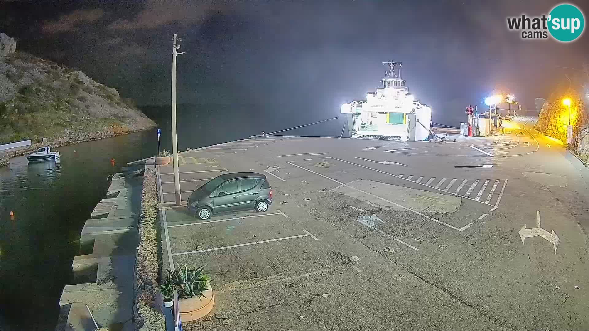 Webcam Prizna ferry port to Pag island