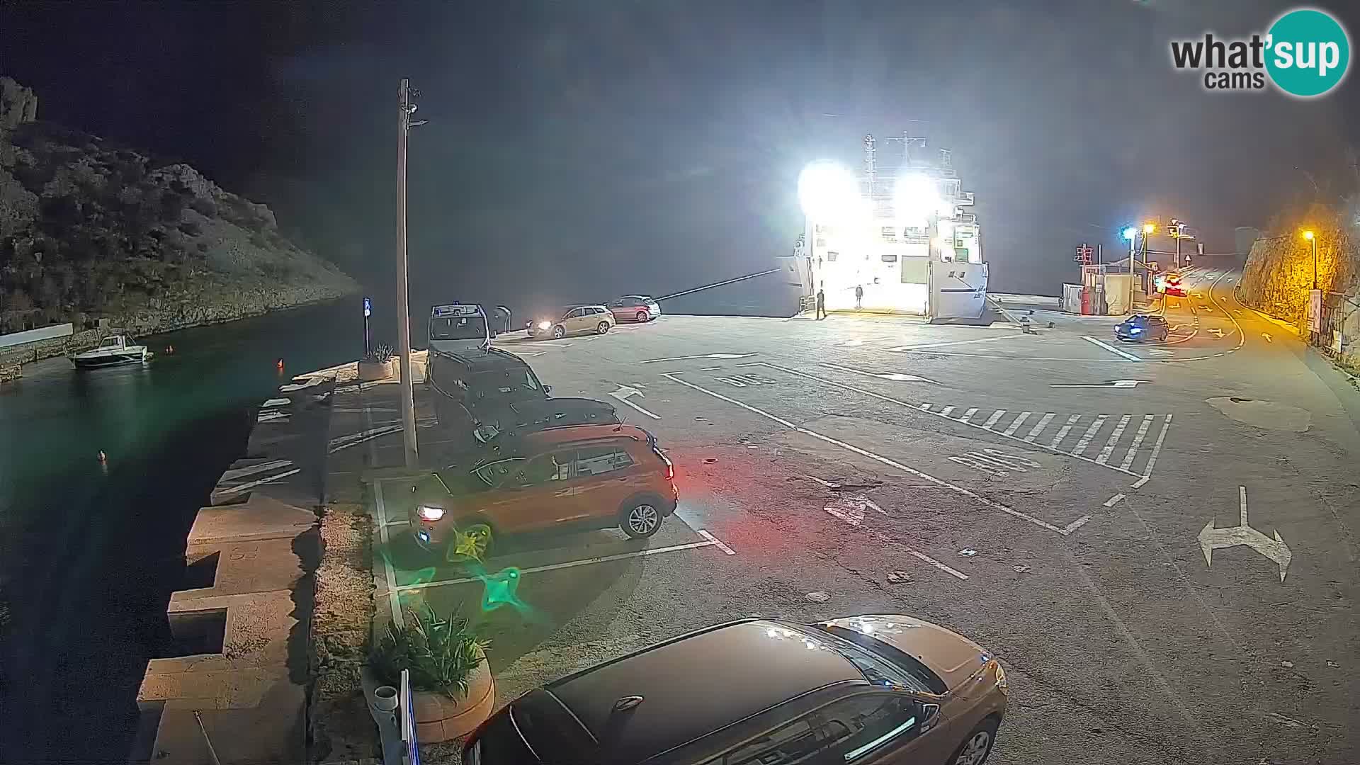 Webcam port de ferry de Prizna – vers l’île de Pag