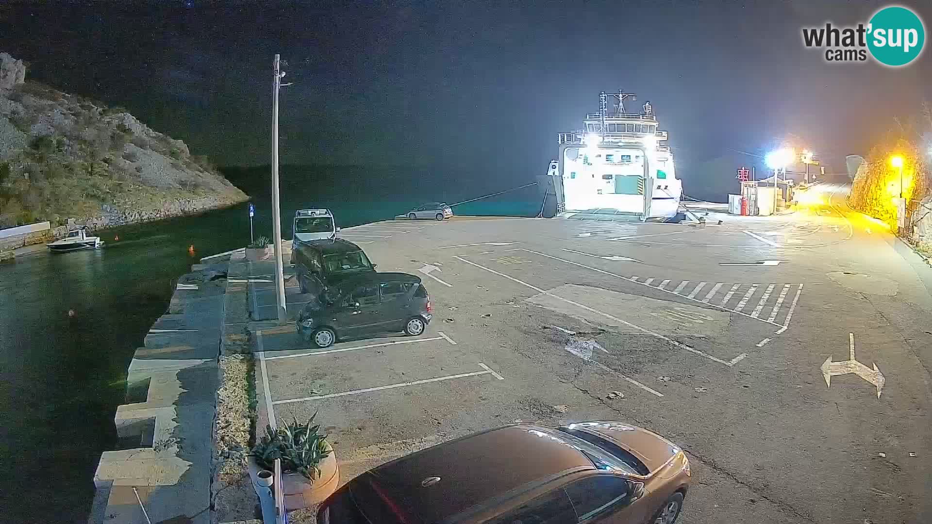 Webcam Fährhafen Prizna – zur Insel Pag