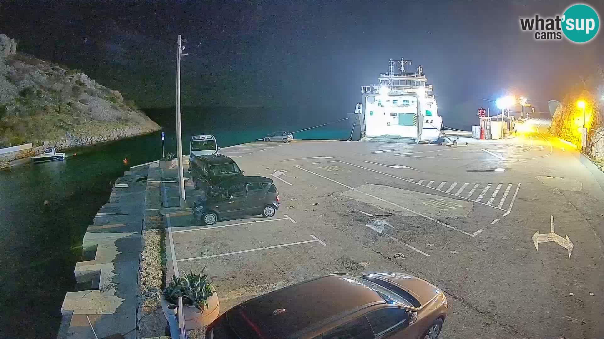 Webcam Fährhafen Prizna – zur Insel Pag