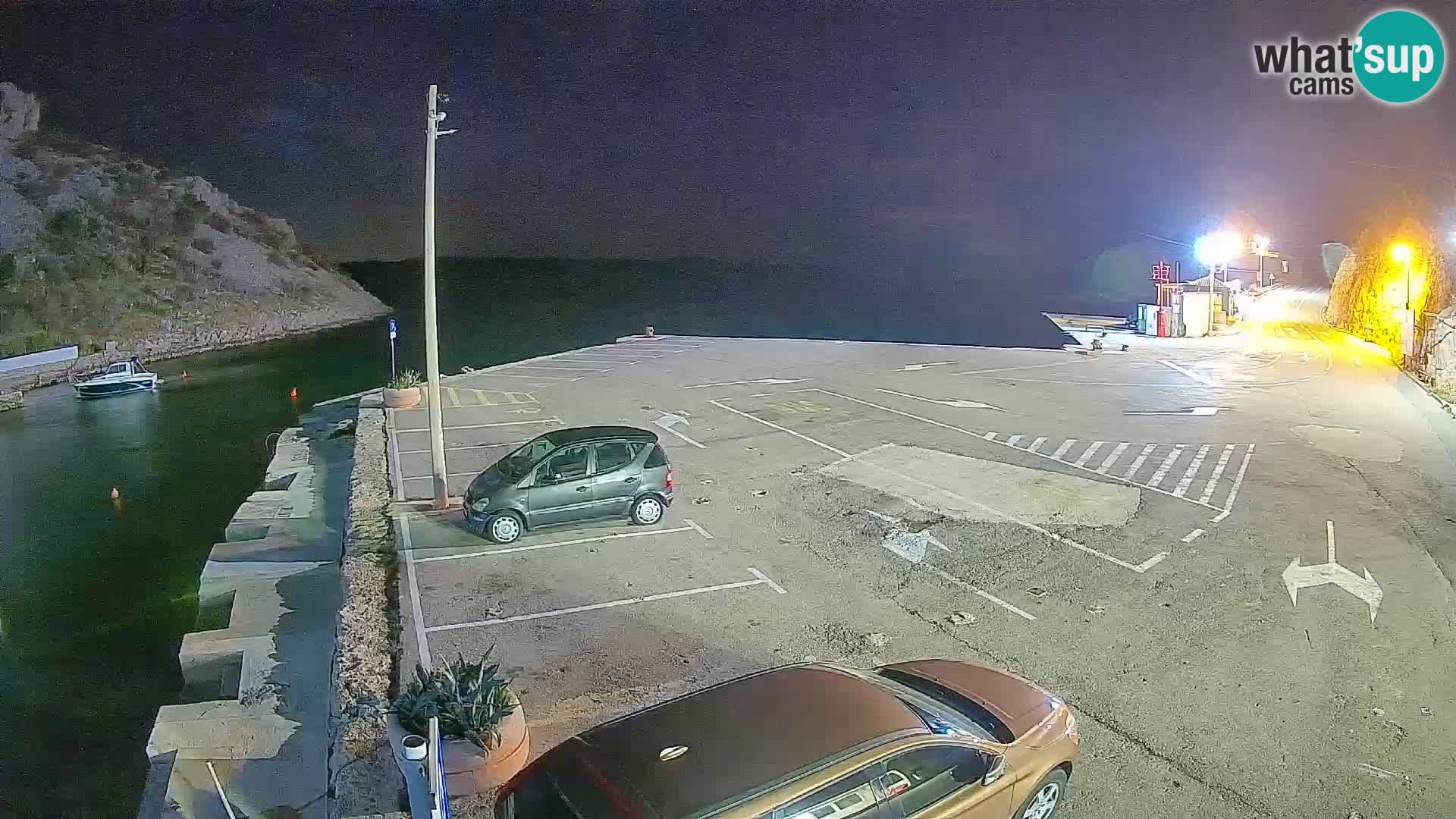 Webcam Prizna ferry port to Pag island