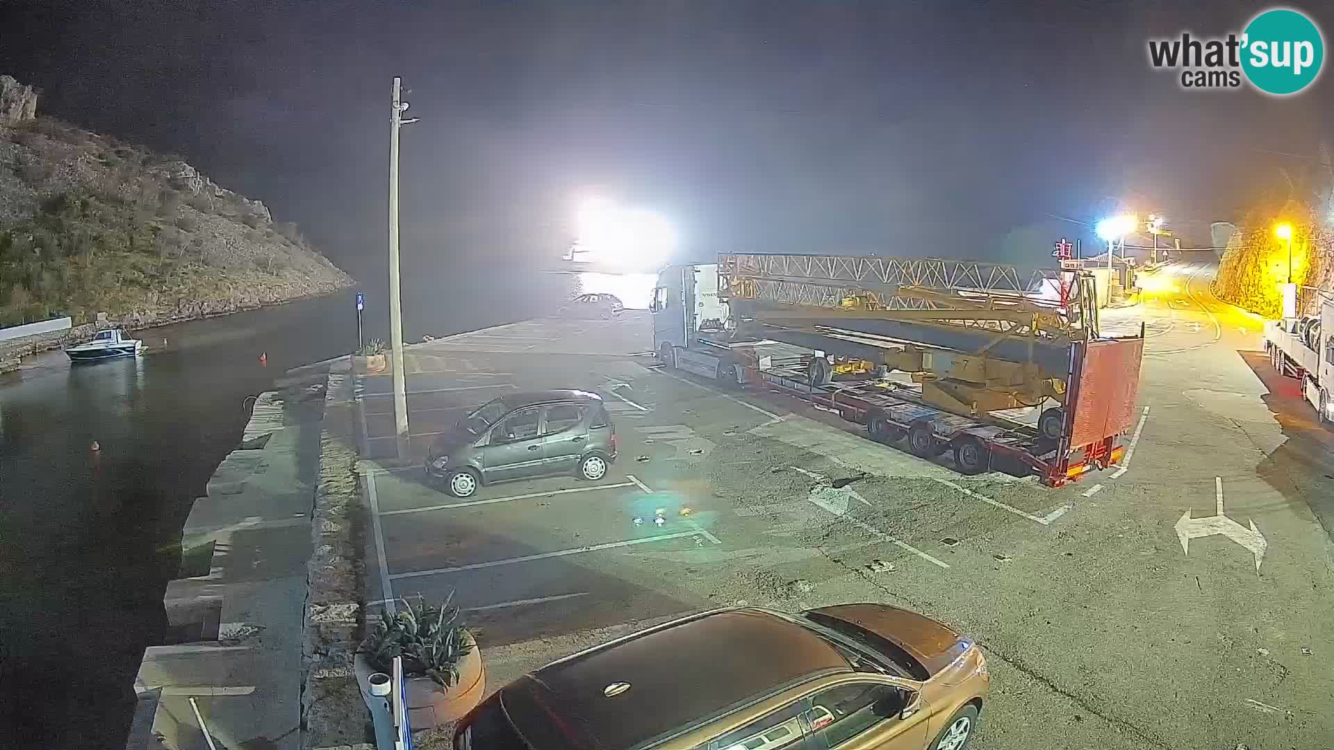 Webcam Fährhafen Prizna – zur Insel Pag