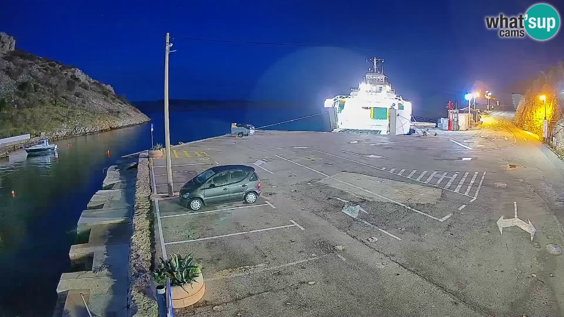 Webcam Fährhafen Prizna – zur Insel Pag