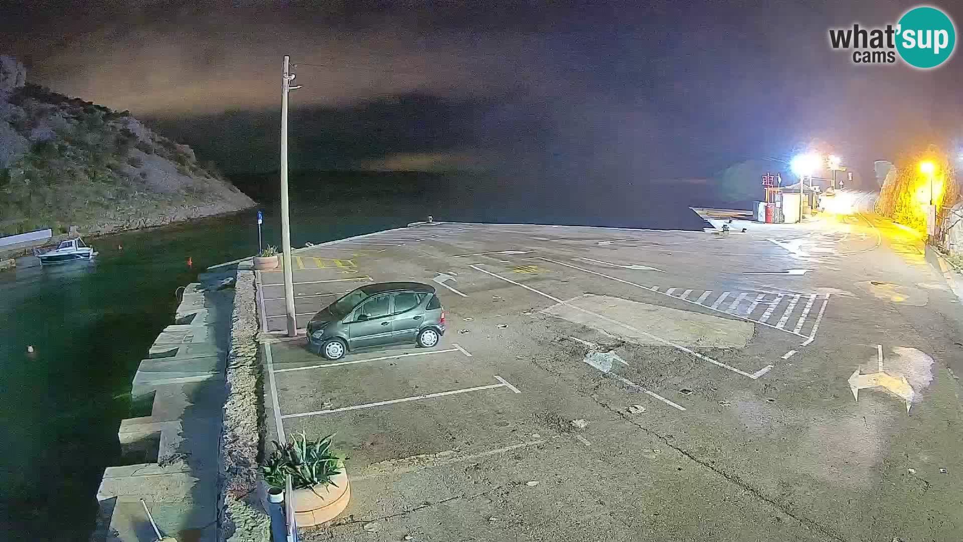 Webcam Prizna ferry port to Pag island
