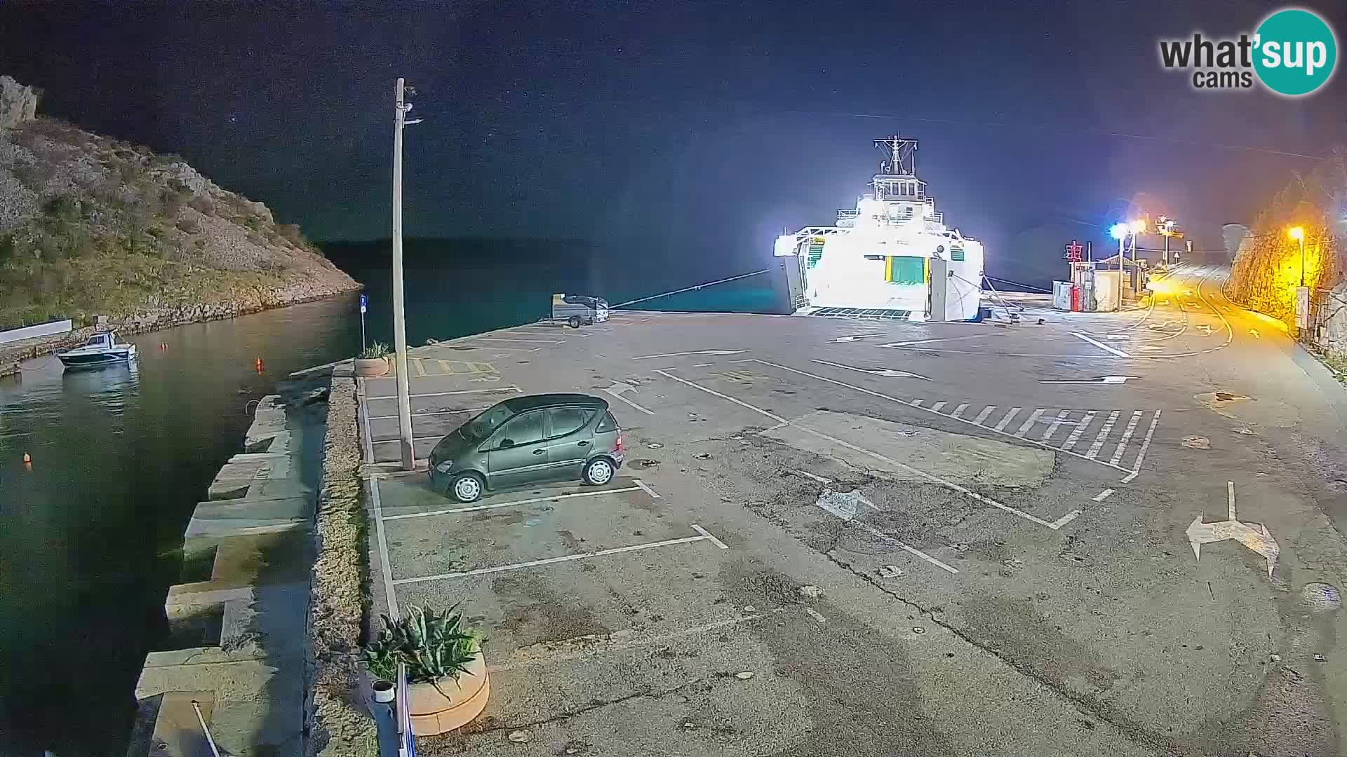 Webcam Fährhafen Prizna – zur Insel Pag