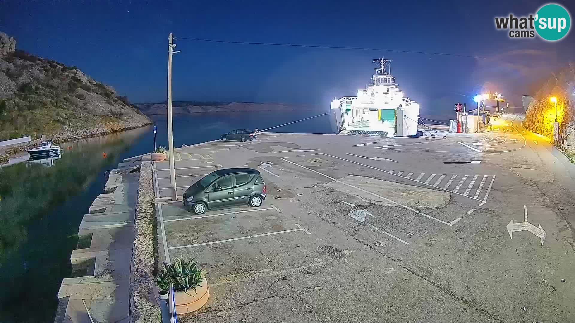 Webcam Fährhafen Prizna – zur Insel Pag