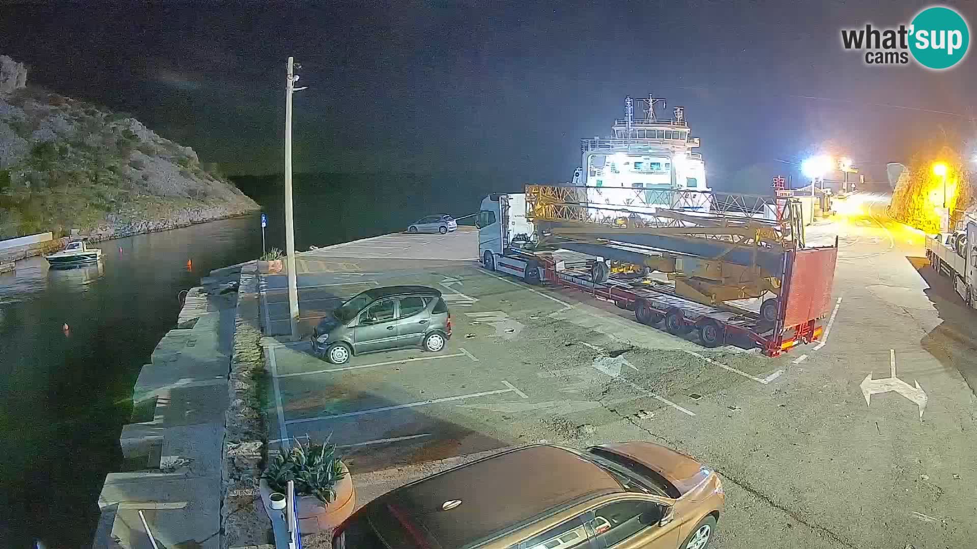 Webcam Fährhafen Prizna – zur Insel Pag
