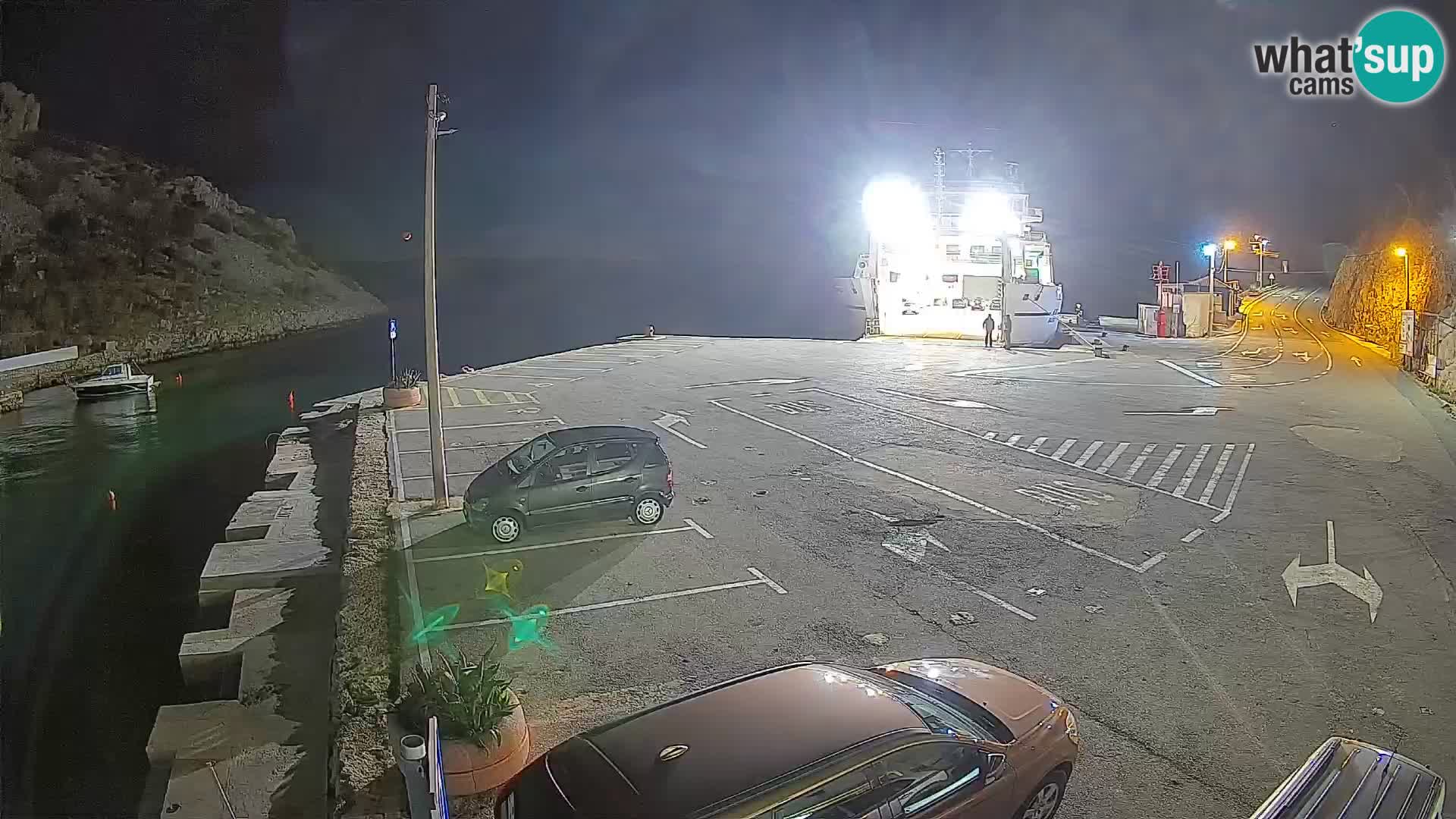 Webcam Fährhafen Prizna – zur Insel Pag