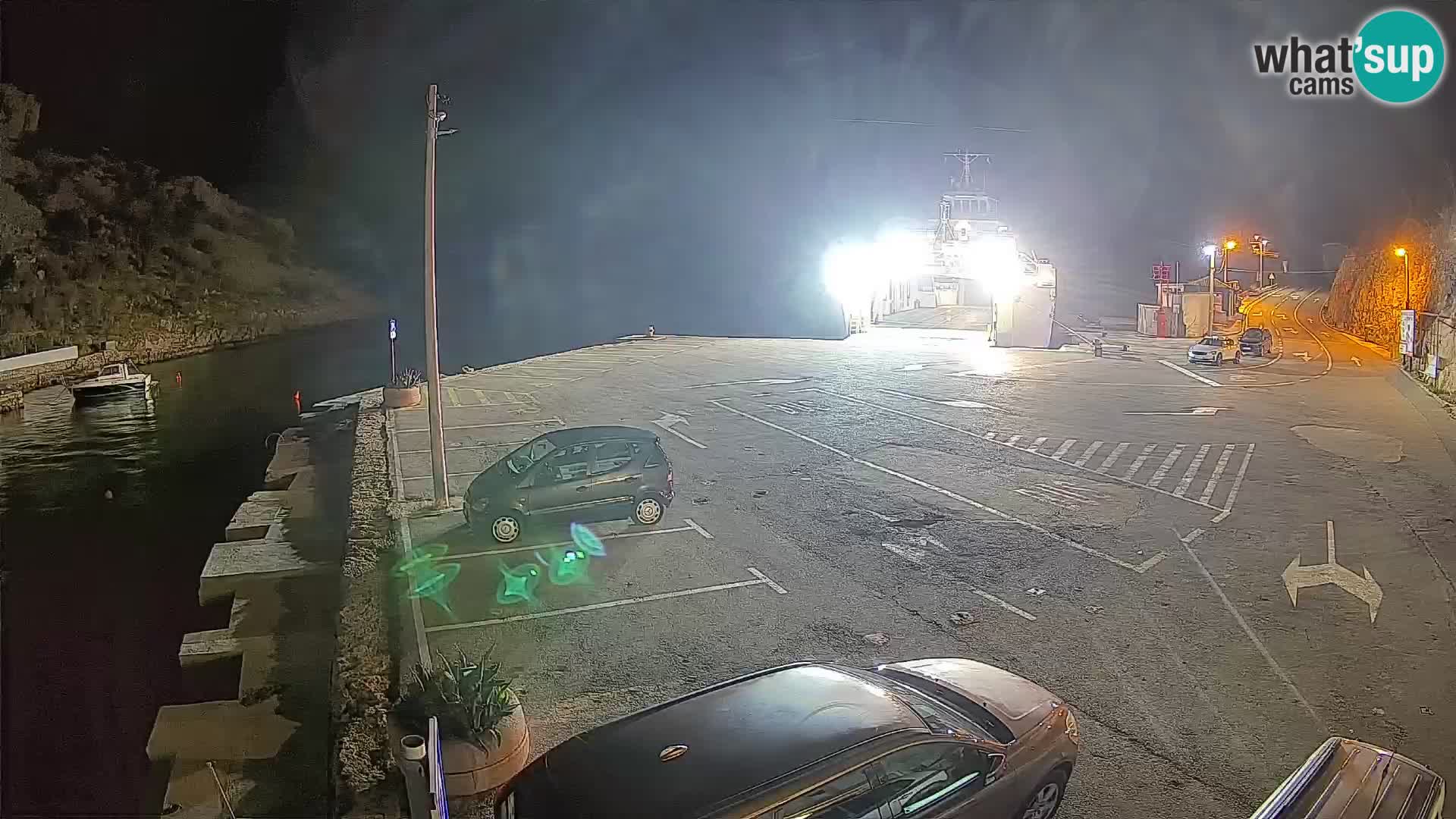 Webcam Prizna ferry port to Pag island