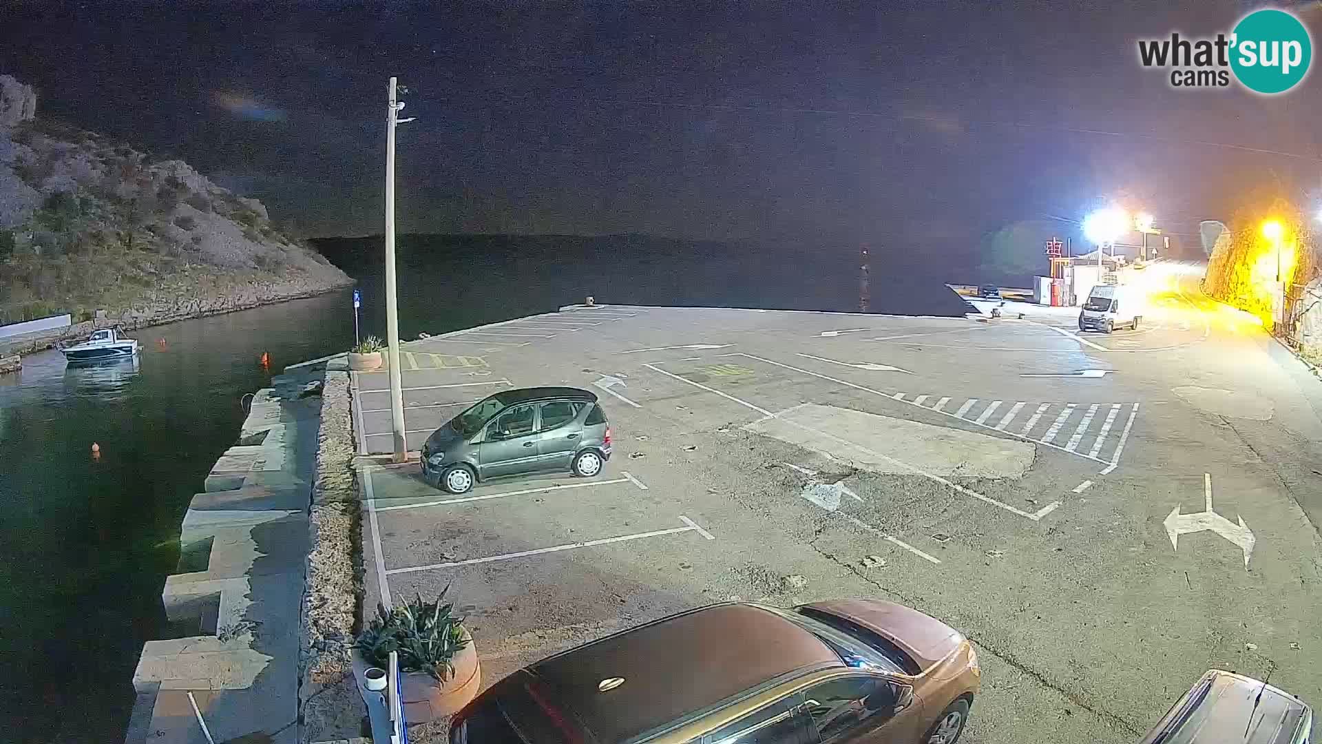 Webcam Prizna ferry port to Pag island