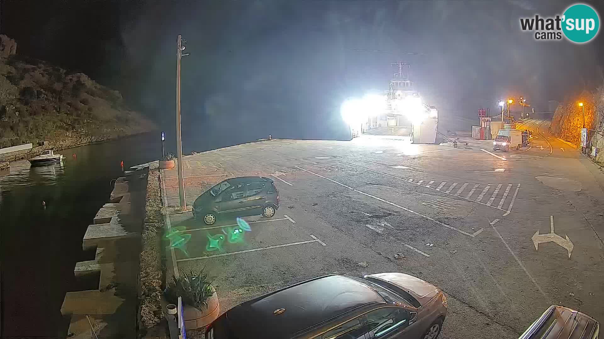 Webcam Prizna ferry port to Pag island