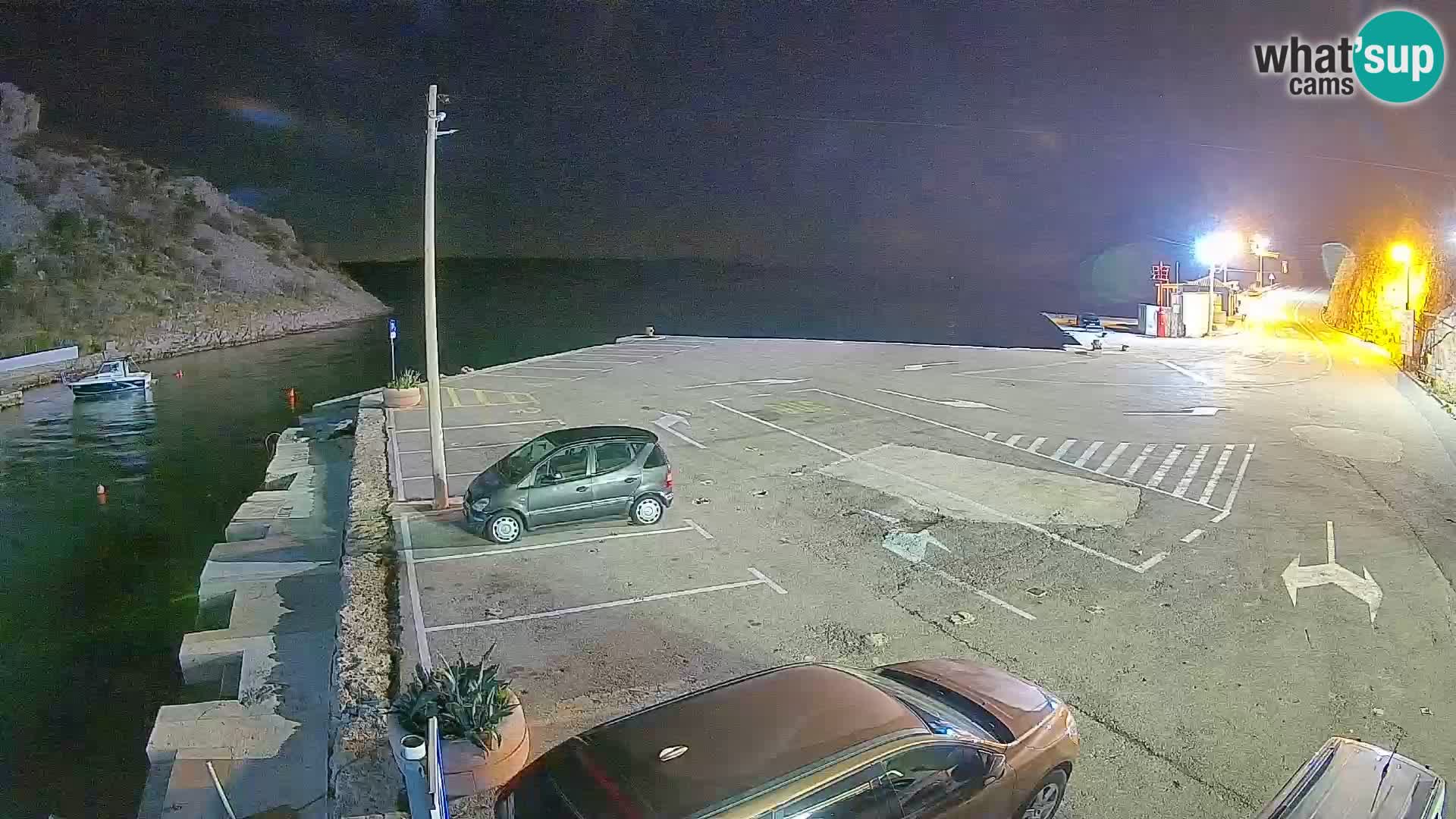 Webcam port de ferry de Prizna – vers l’île de Pag