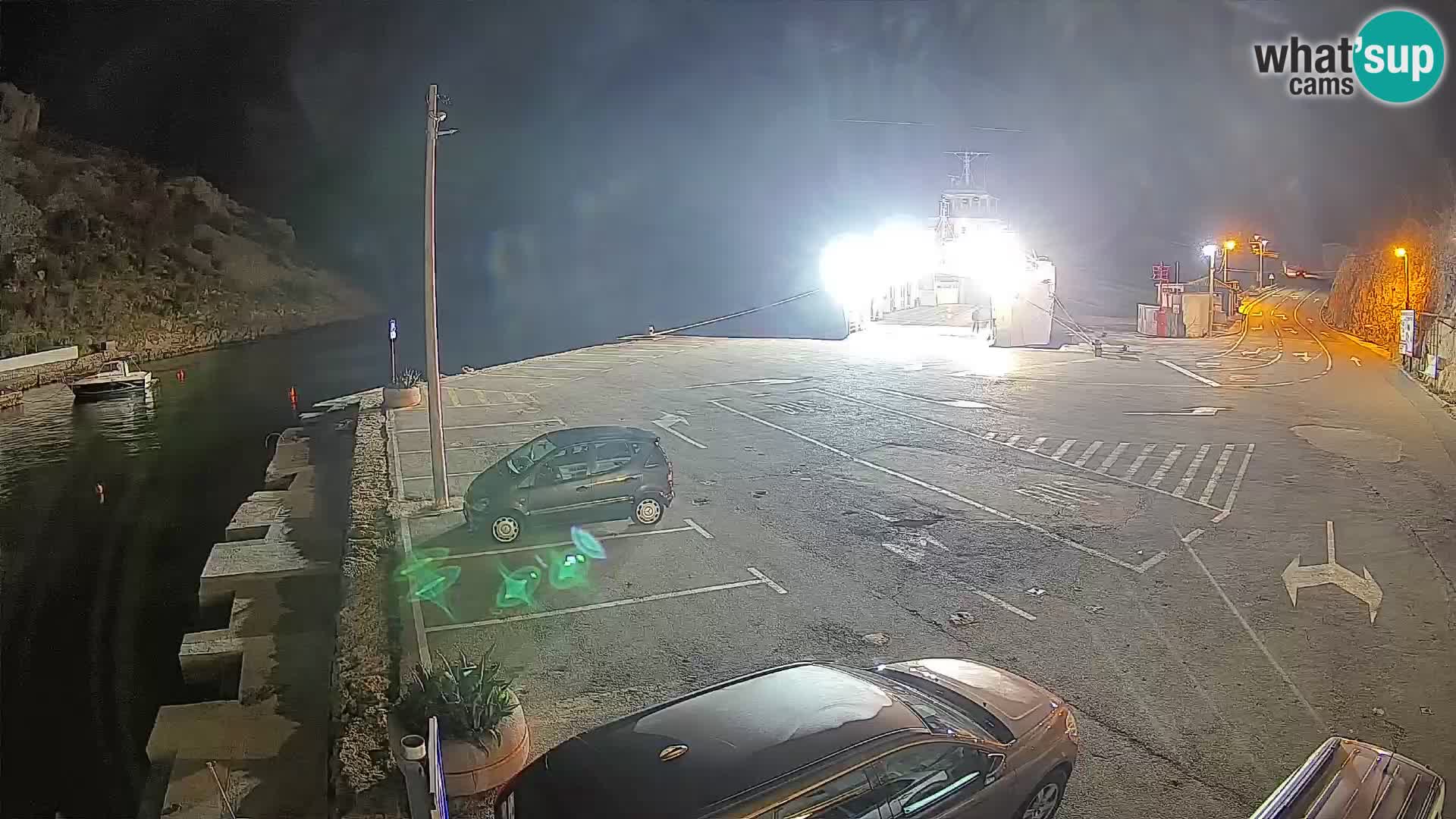 Webcam port de ferry de Prizna – vers l’île de Pag