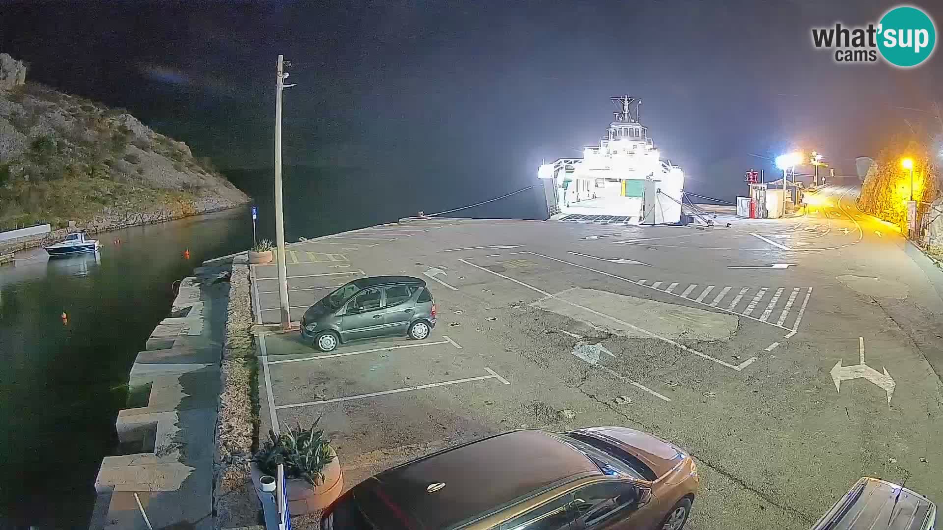 Webcam Fährhafen Prizna – zur Insel Pag