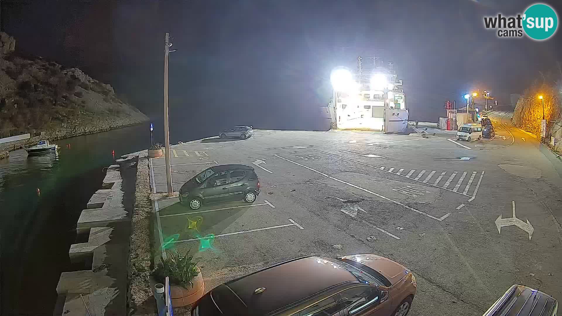 Webcam Fährhafen Prizna – zur Insel Pag