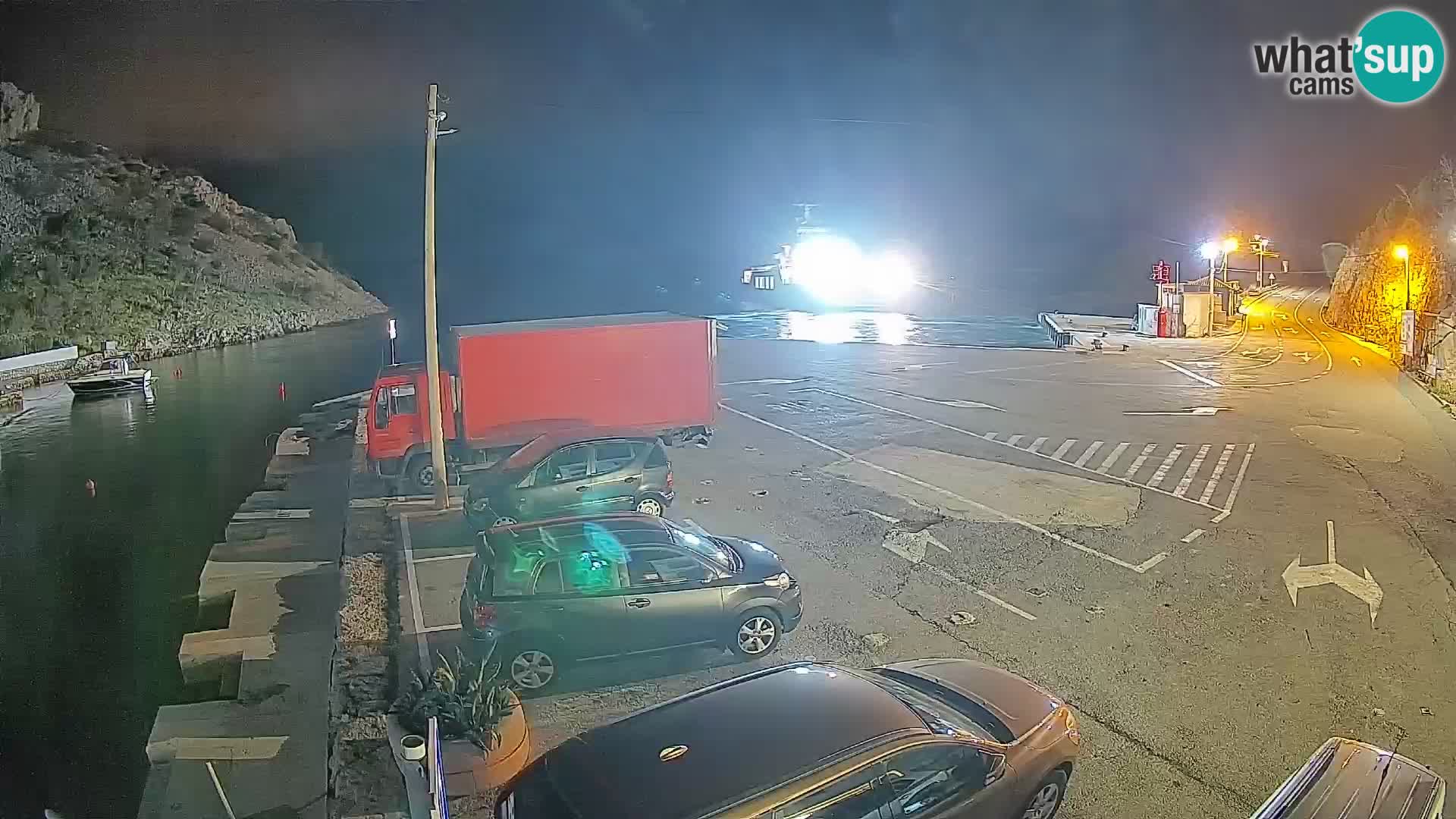 Webcam Fährhafen Prizna – zur Insel Pag