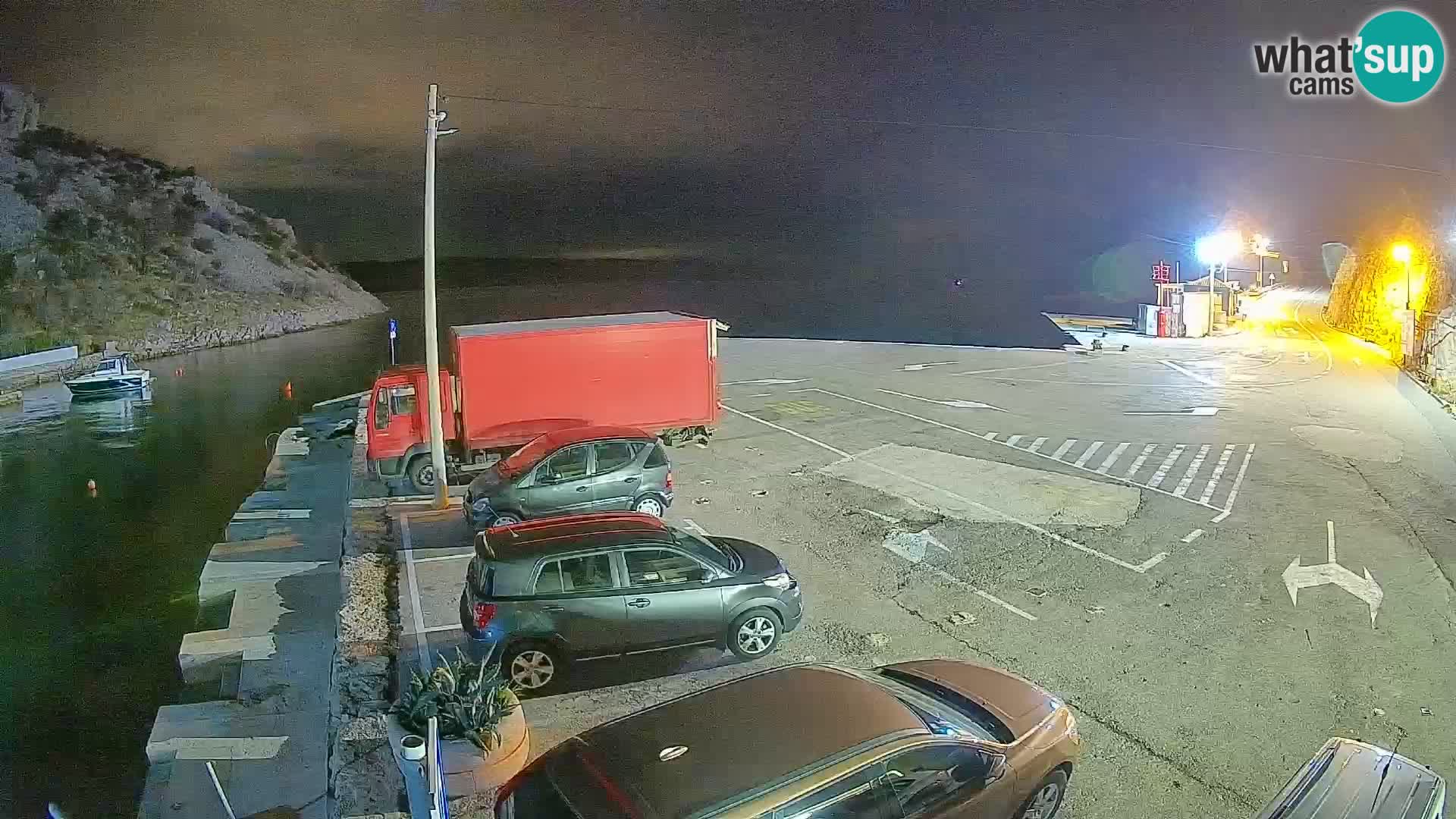 Webcam Fährhafen Prizna – zur Insel Pag