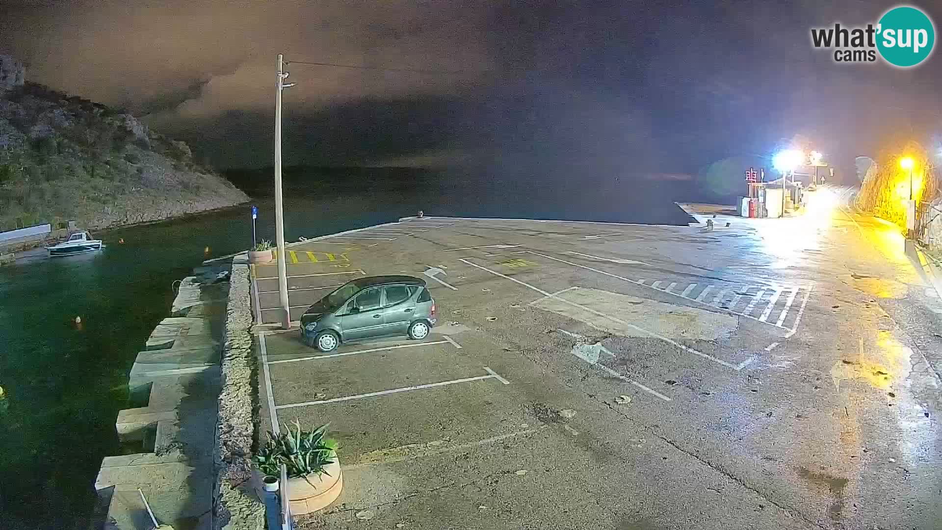 Webcam Prizna ferry port to Pag island