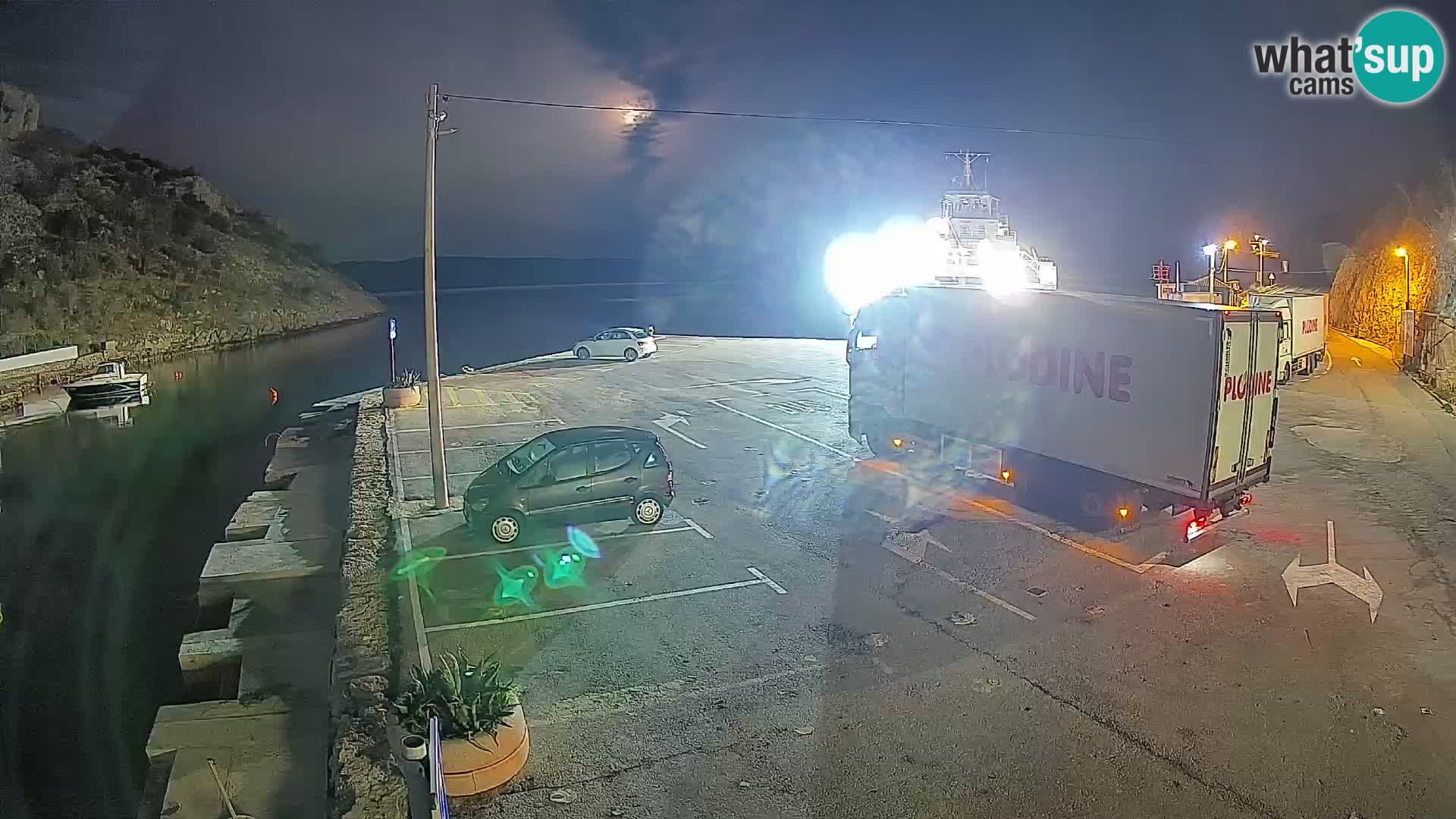 Webcam Fährhafen Prizna – zur Insel Pag